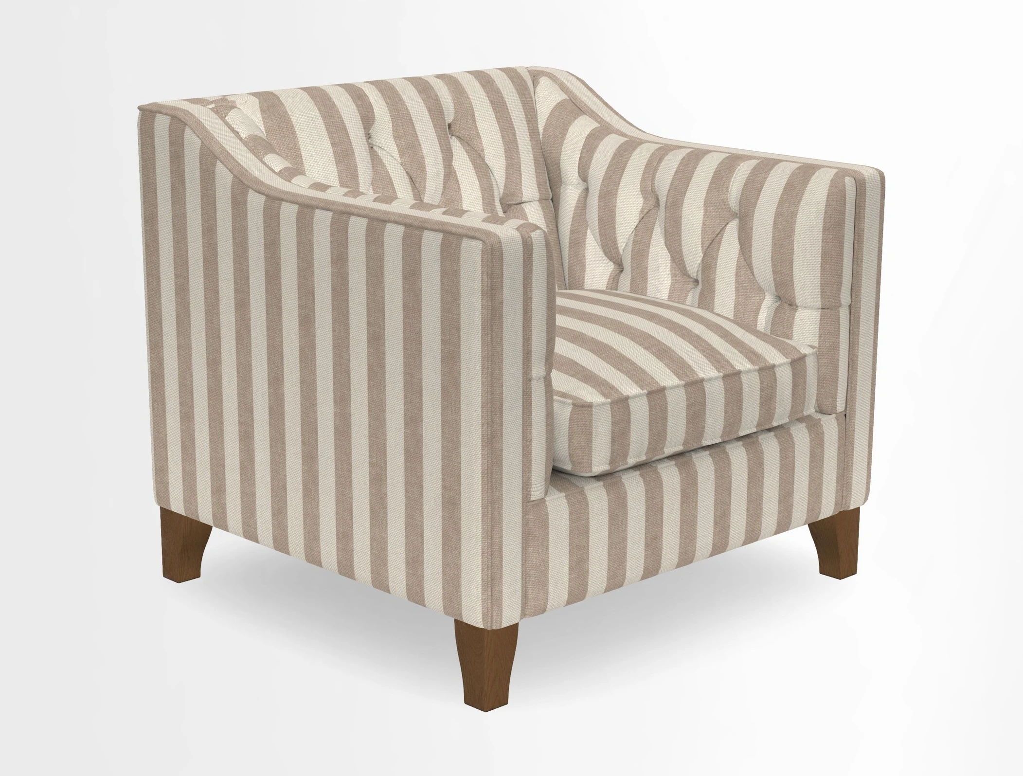 Haresfield Dipped Arm Chair in Two Tone Plain Biscuit