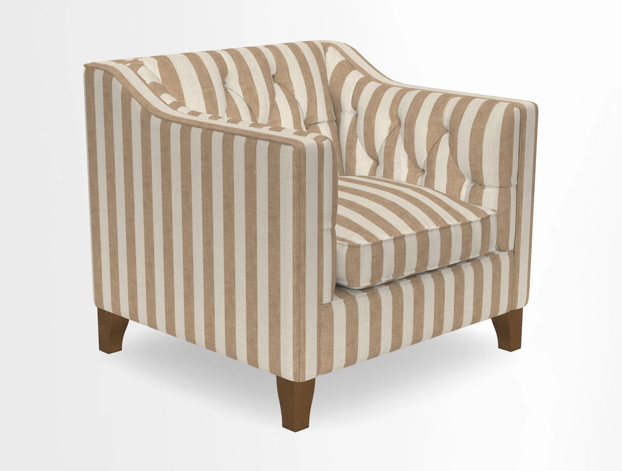 Haresfield Dipped Arm Chair in Two Tone Plain Biscuit