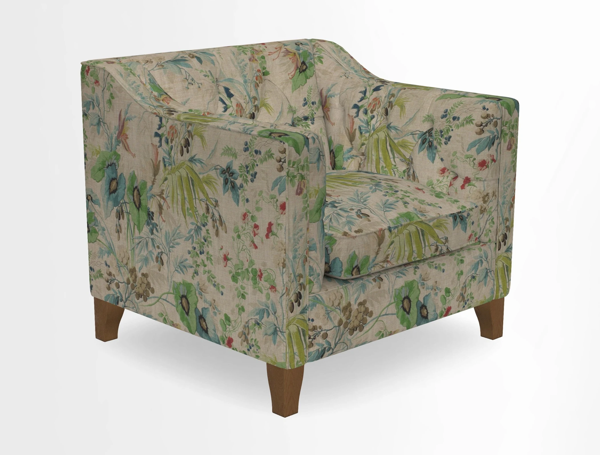 Haresfield Dipped Arm Chair in Two Tone Plain Biscuit