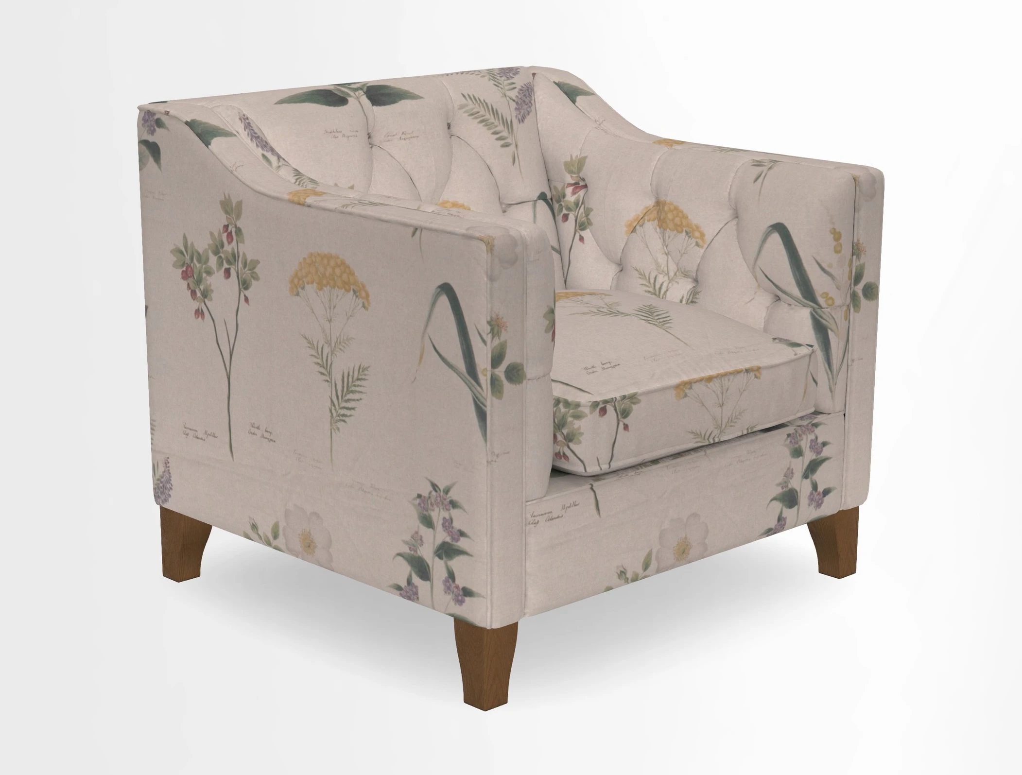 Haresfield Dipped Arm Chair in Two Tone Plain Biscuit