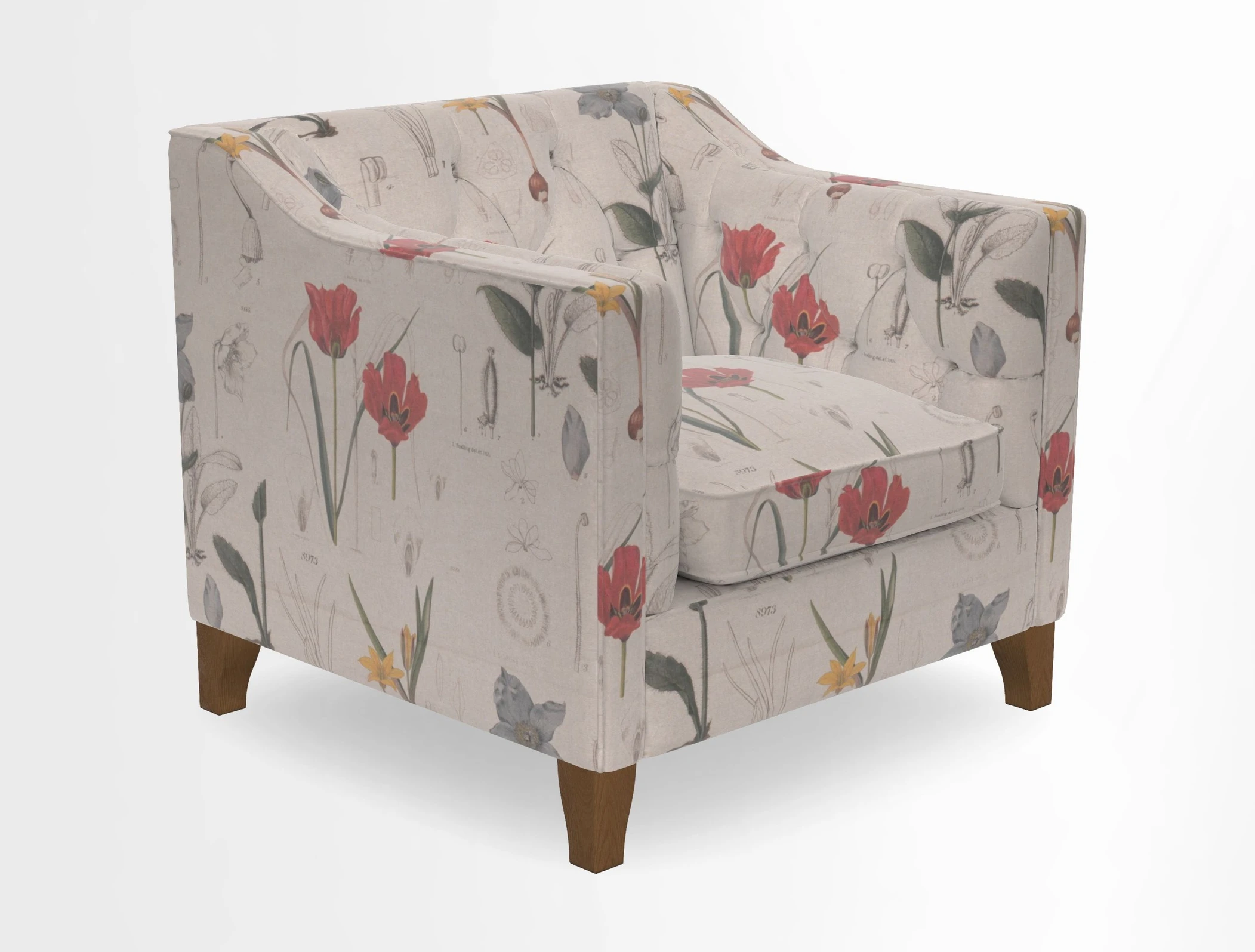 Haresfield Dipped Arm Chair in Two Tone Plain Biscuit