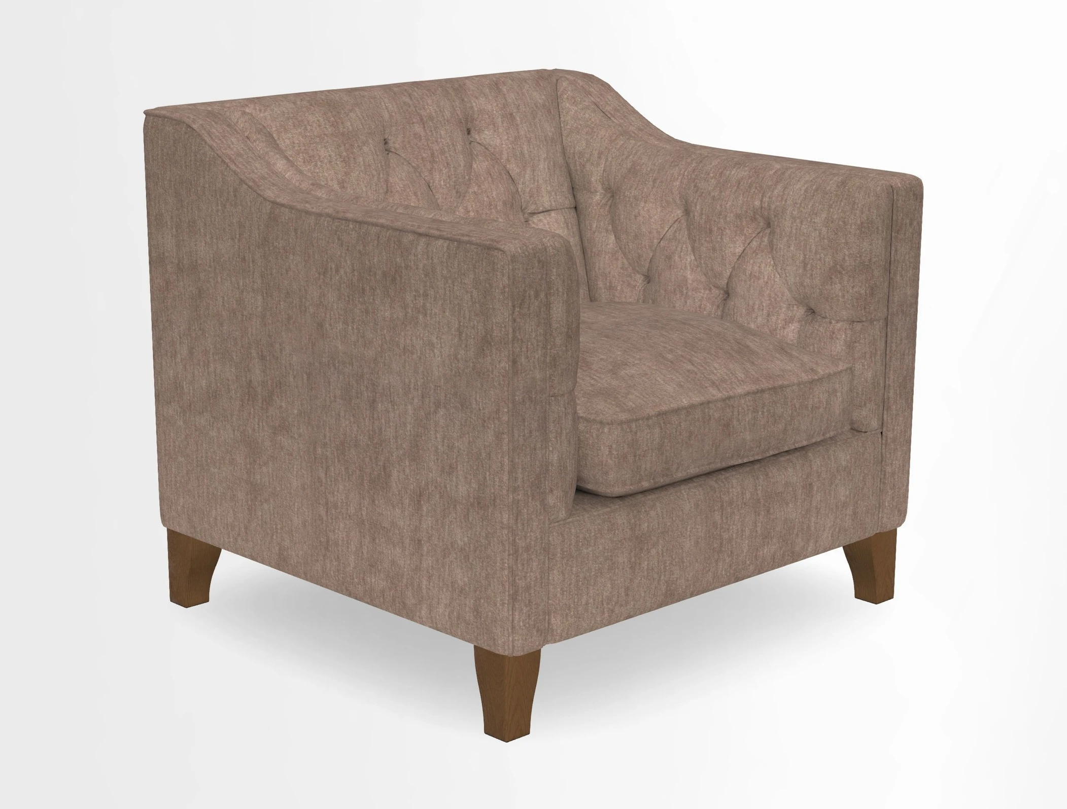 Haresfield Dipped Arm Chair in Two Tone Plain Biscuit