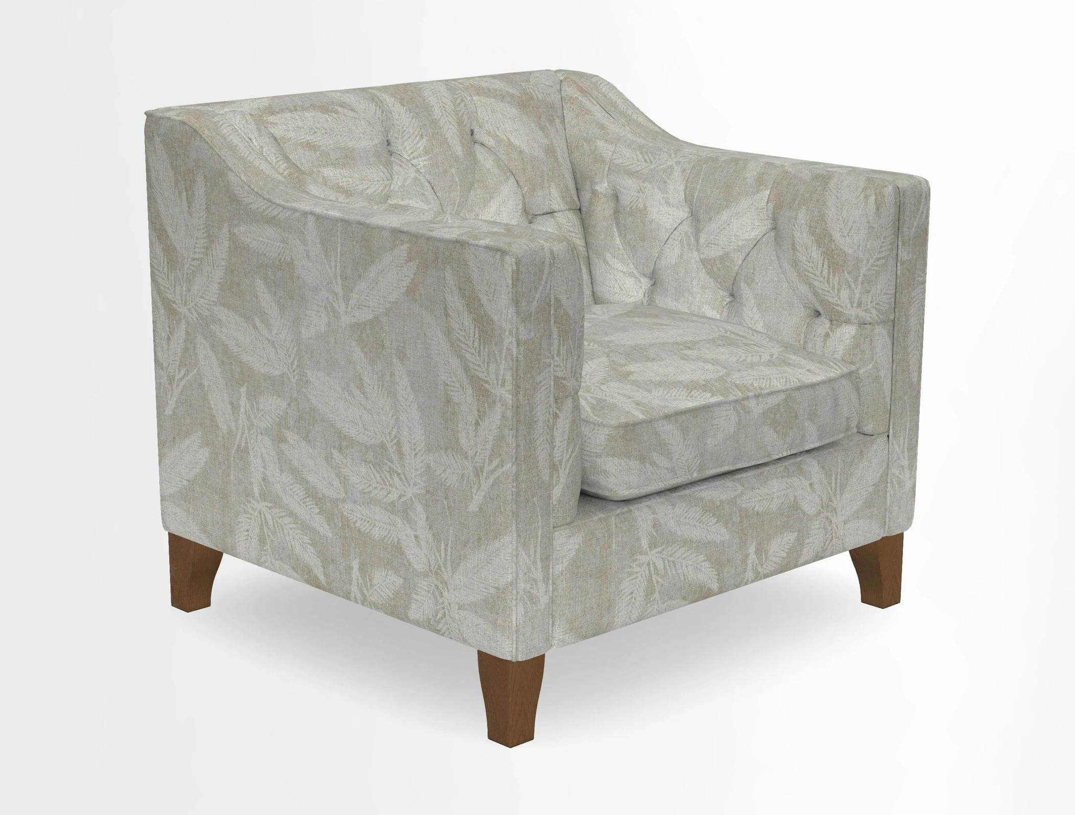 Haresfield Dipped Arm Chair in Two Tone Plain Biscuit
