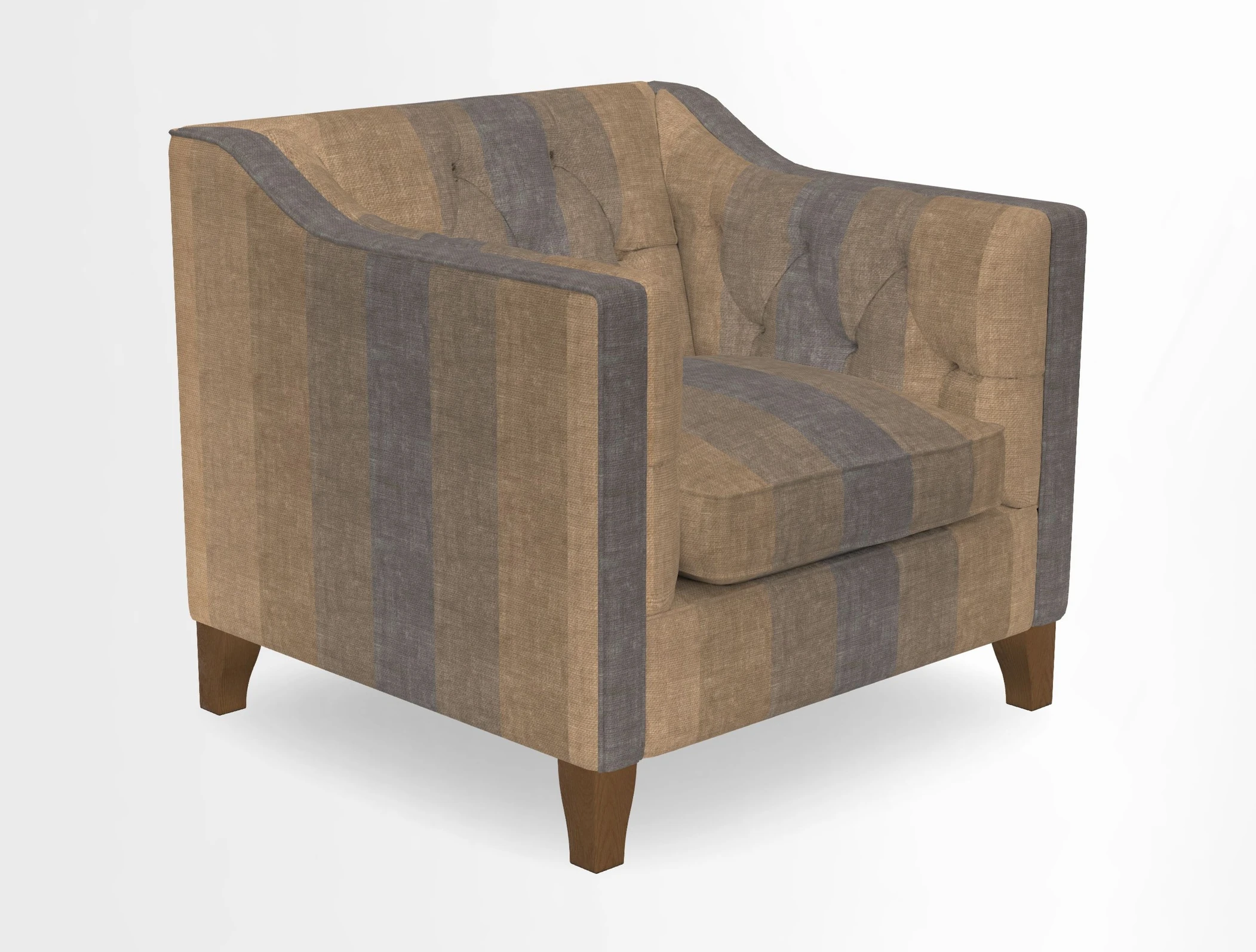 Haresfield Dipped Arm Chair in Two Tone Plain Biscuit
