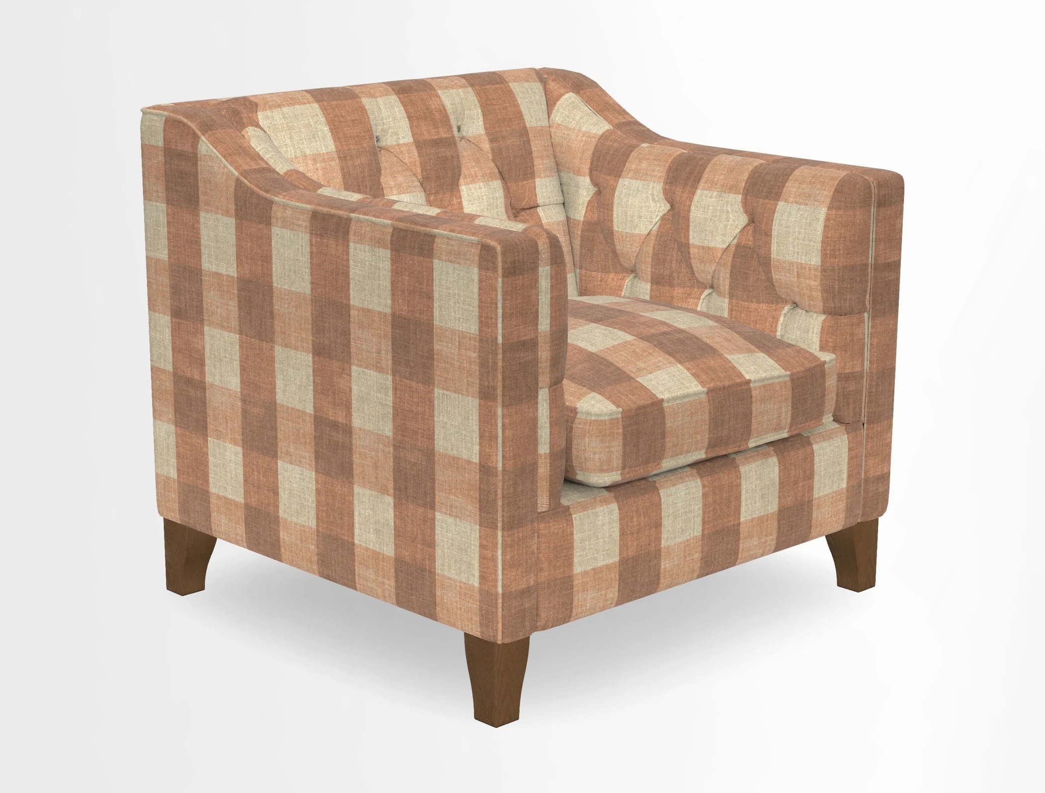 Haresfield Dipped Arm Chair in Two Tone Plain Biscuit