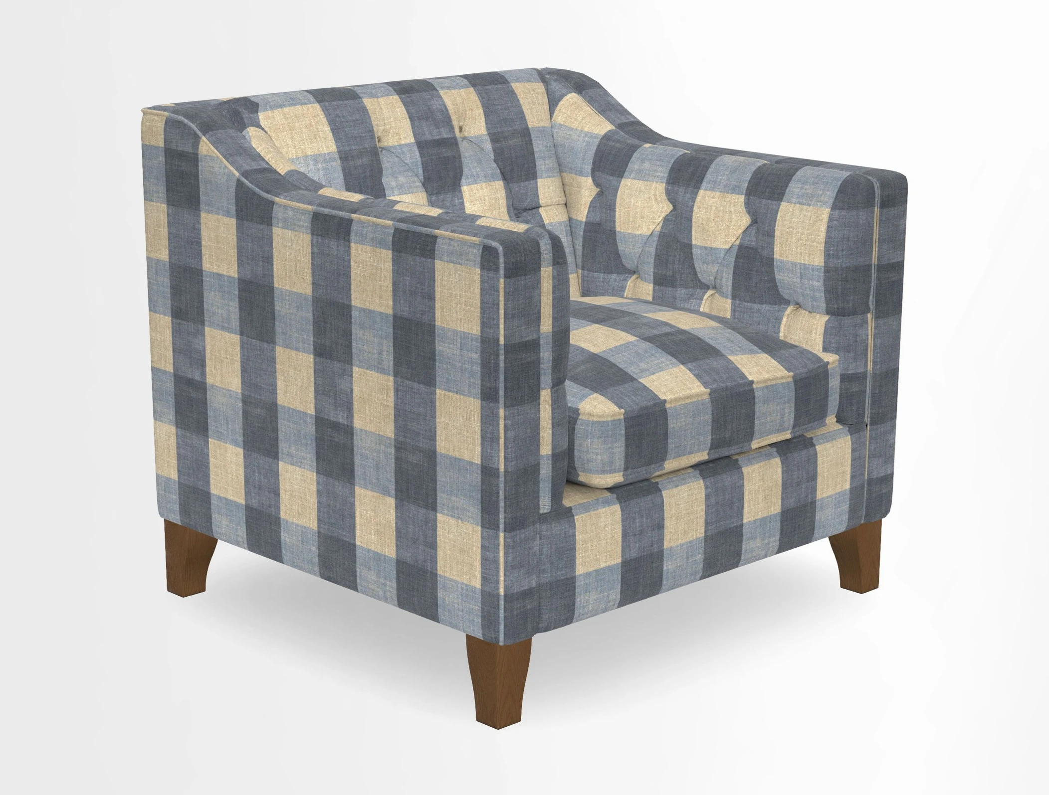 Haresfield Dipped Arm Chair in Two Tone Plain Biscuit