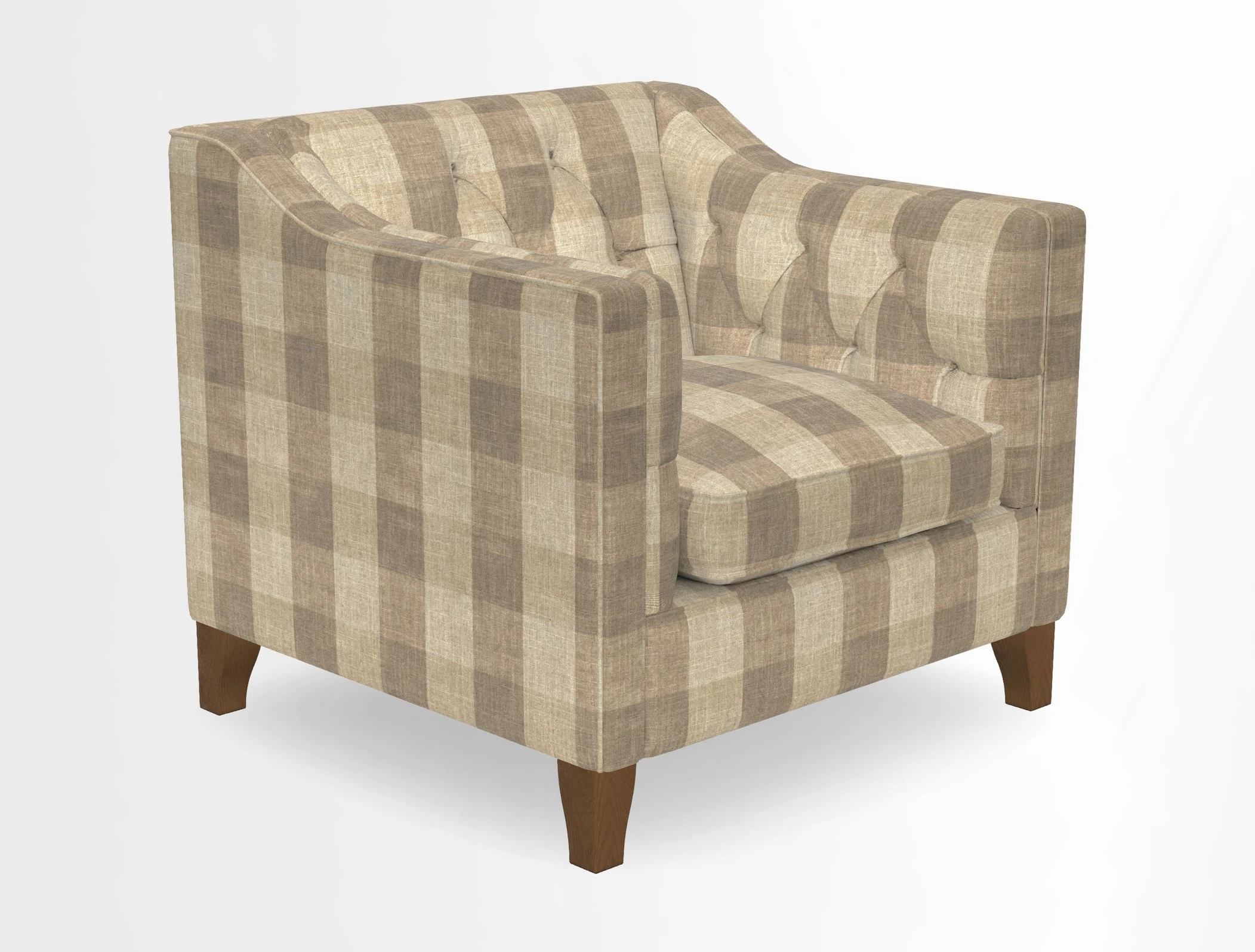 Haresfield Dipped Arm Chair in Two Tone Plain Biscuit