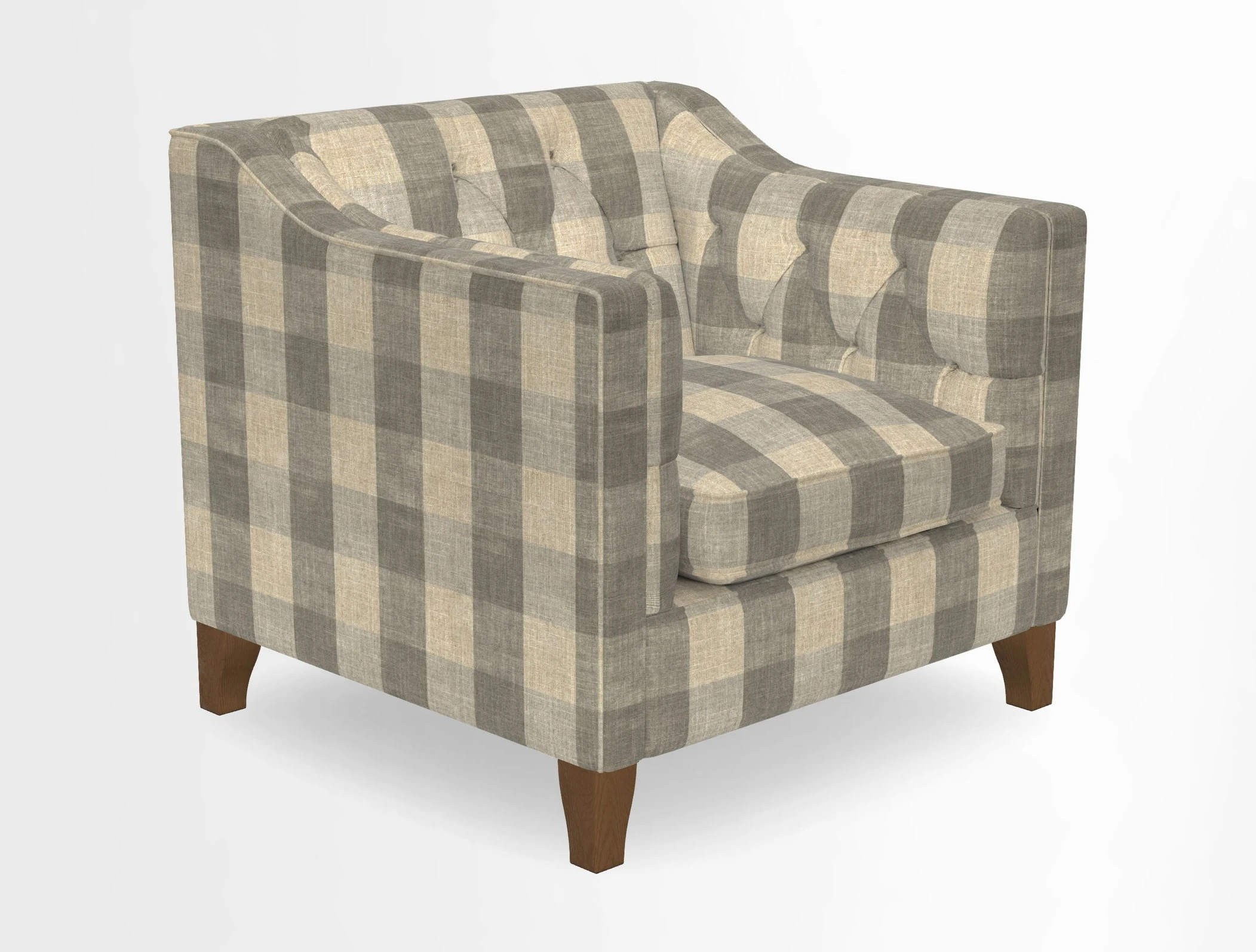 Haresfield Dipped Arm Chair in Two Tone Plain Biscuit