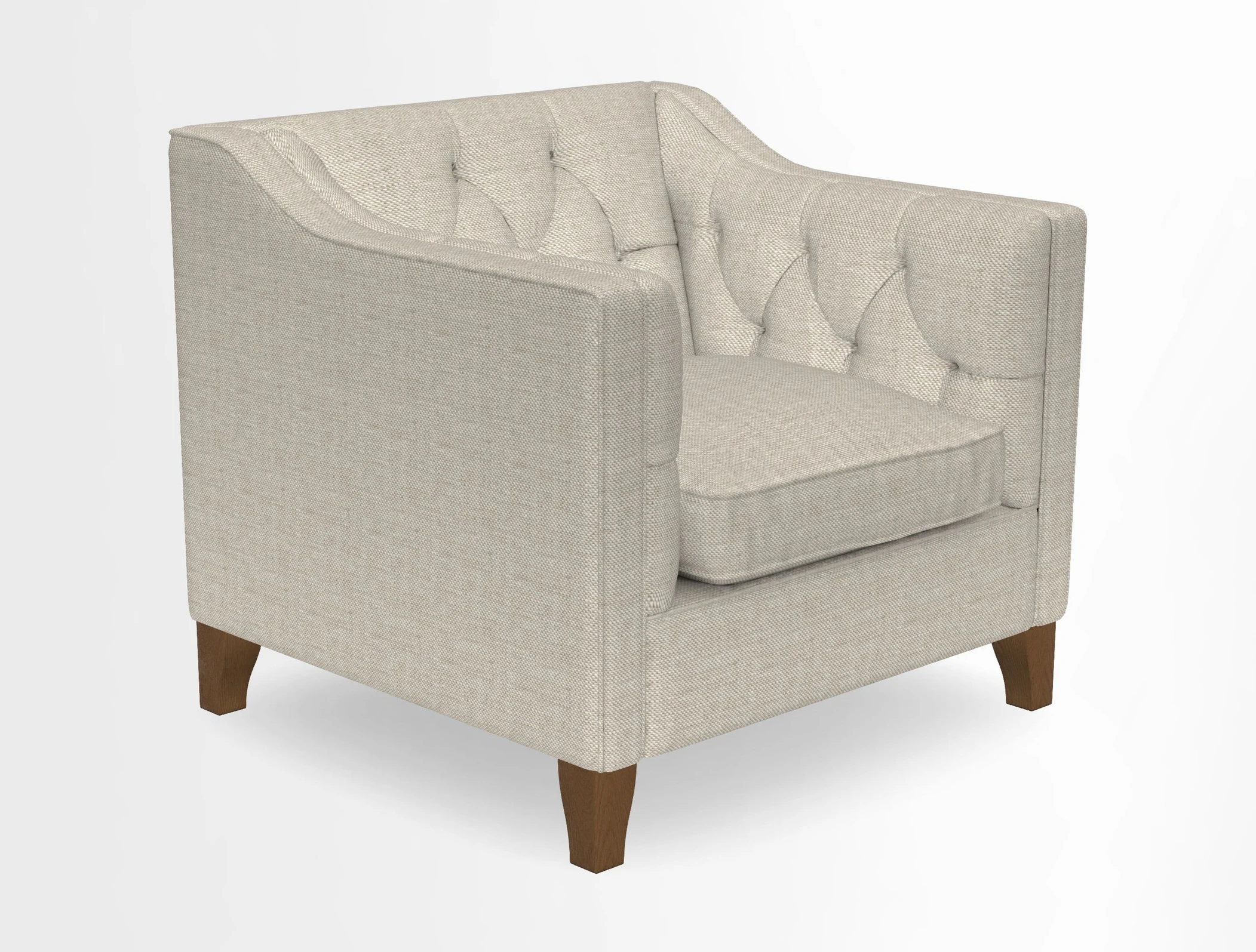 Haresfield Dipped Arm Chair in Two Tone Plain Biscuit