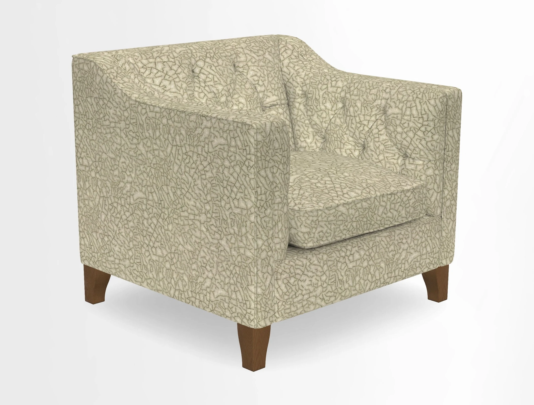 Haresfield Dipped Arm Chair in Two Tone Plain Biscuit