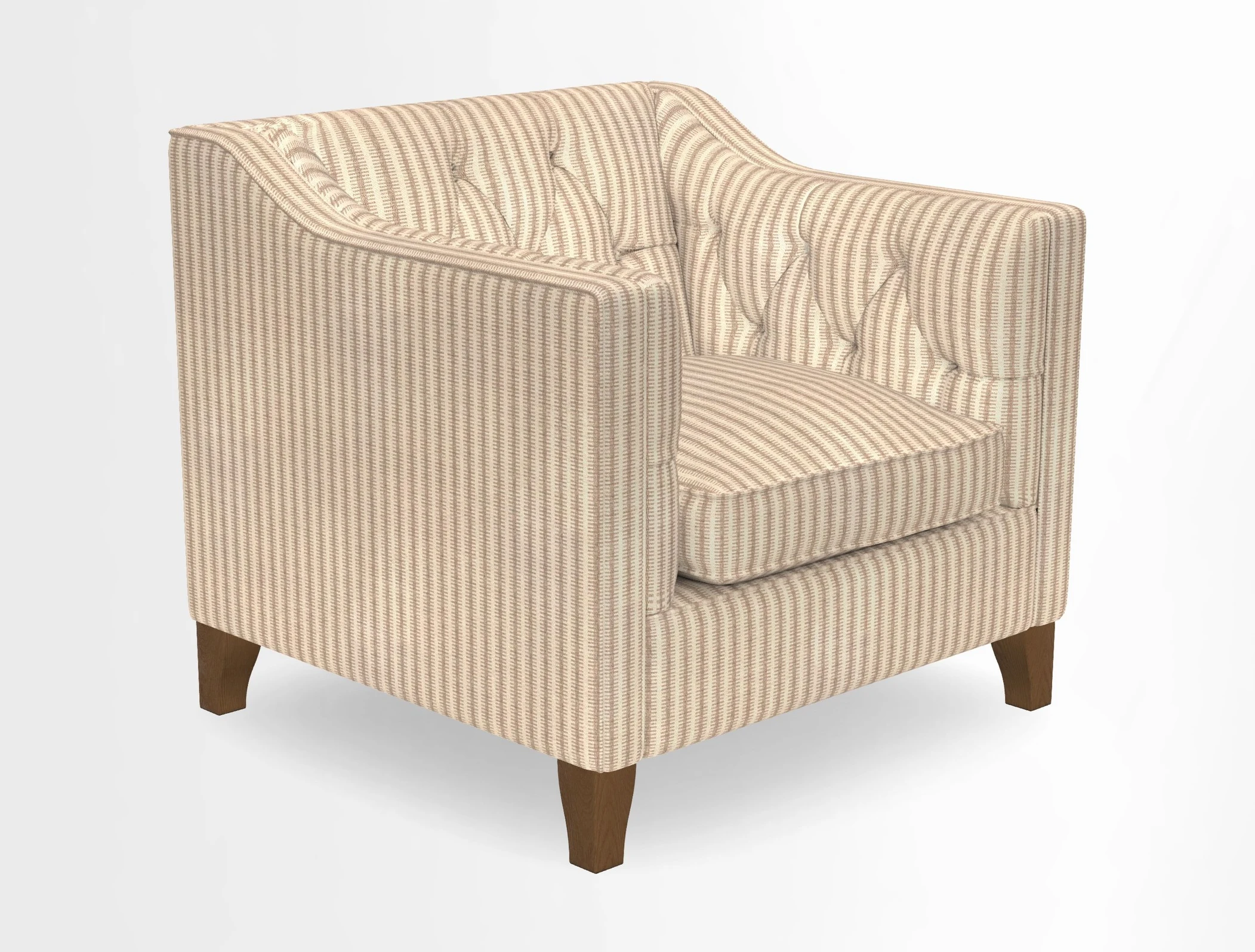 Haresfield Dipped Arm Chair in Two Tone Plain Biscuit