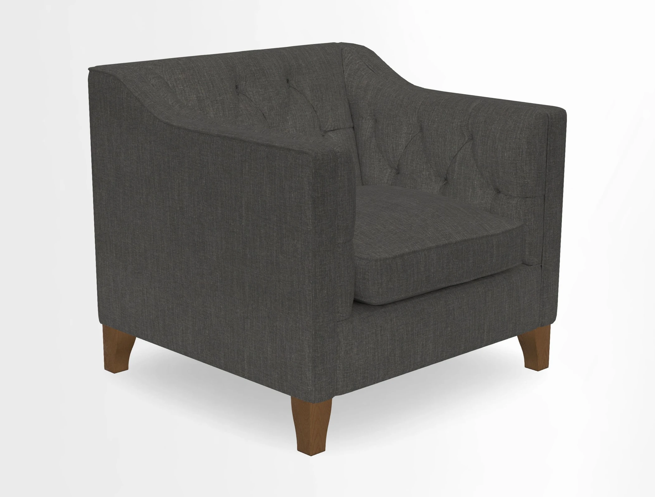Haresfield Dipped Arm Chair in Two Tone Plain Biscuit