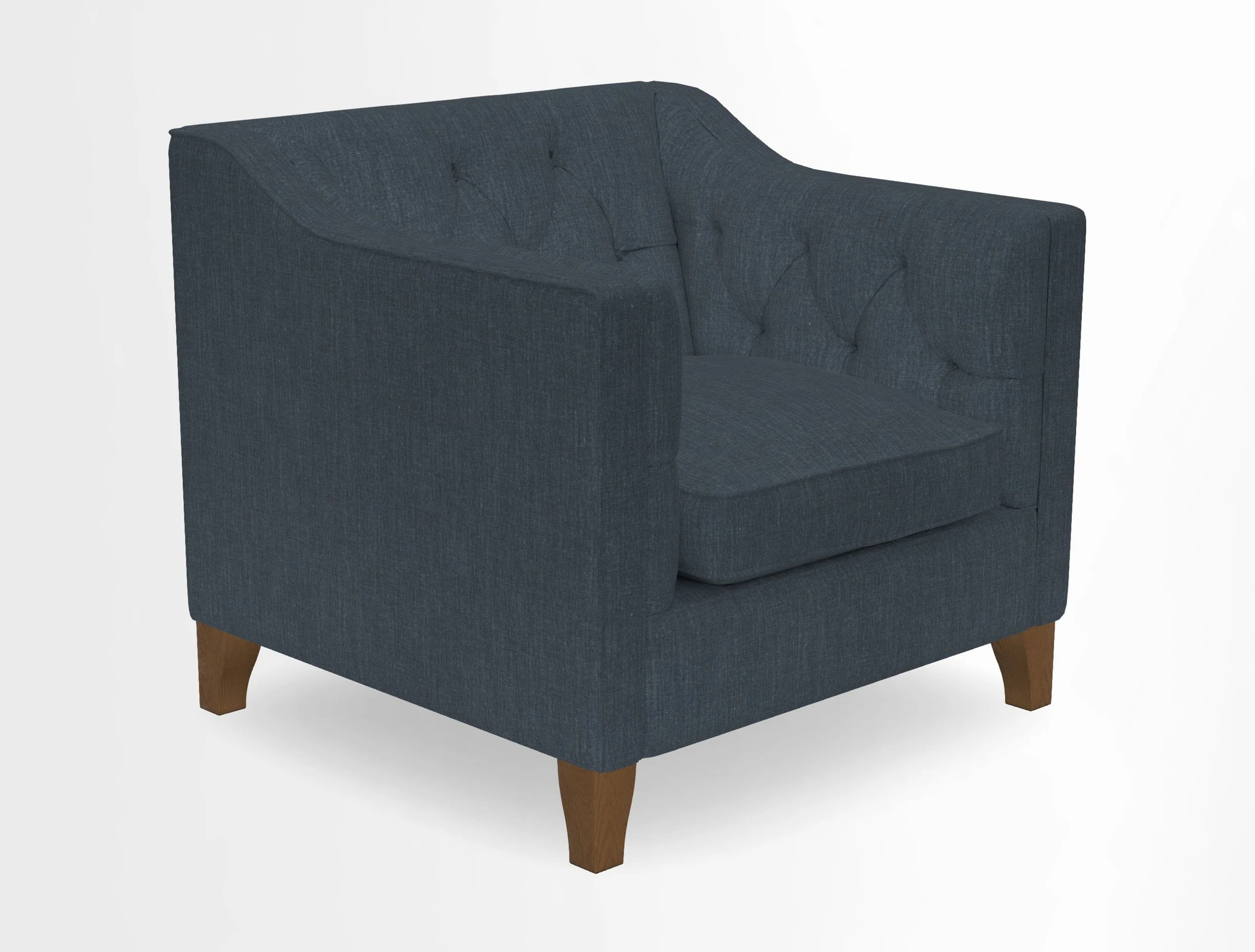 Haresfield Dipped Arm Chair in Two Tone Plain Biscuit