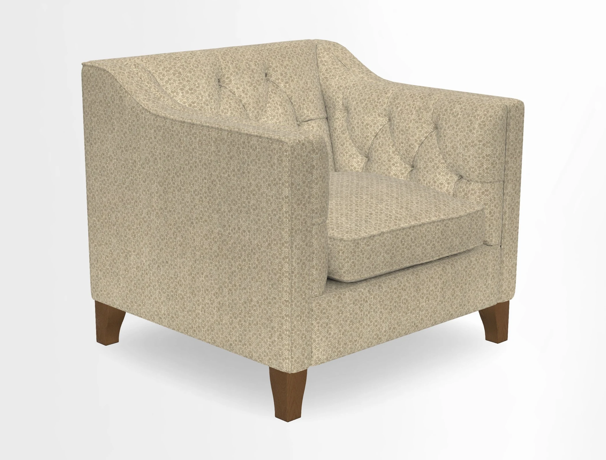 Haresfield Dipped Arm Chair in Two Tone Plain Biscuit