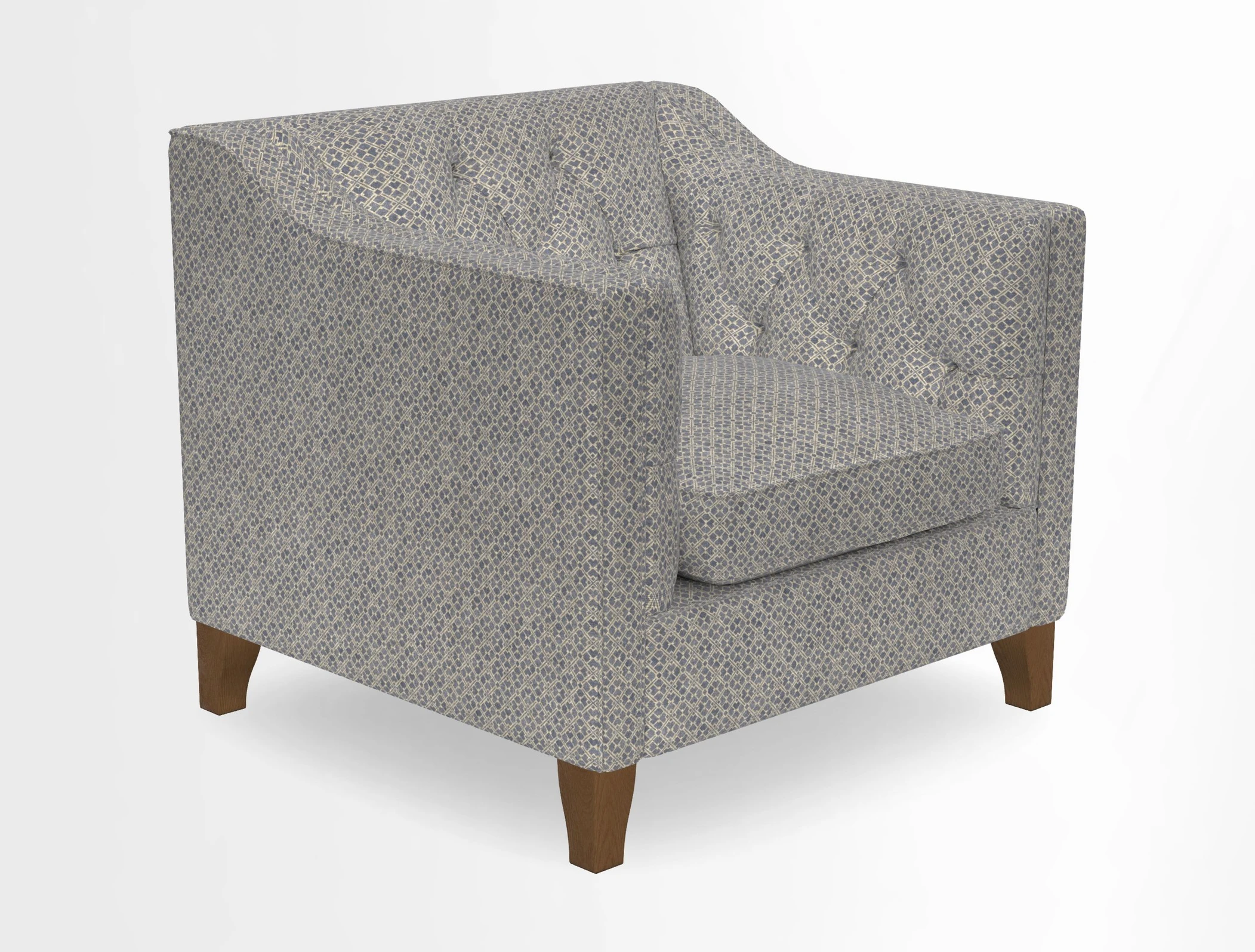 Haresfield Dipped Arm Chair in Two Tone Plain Biscuit