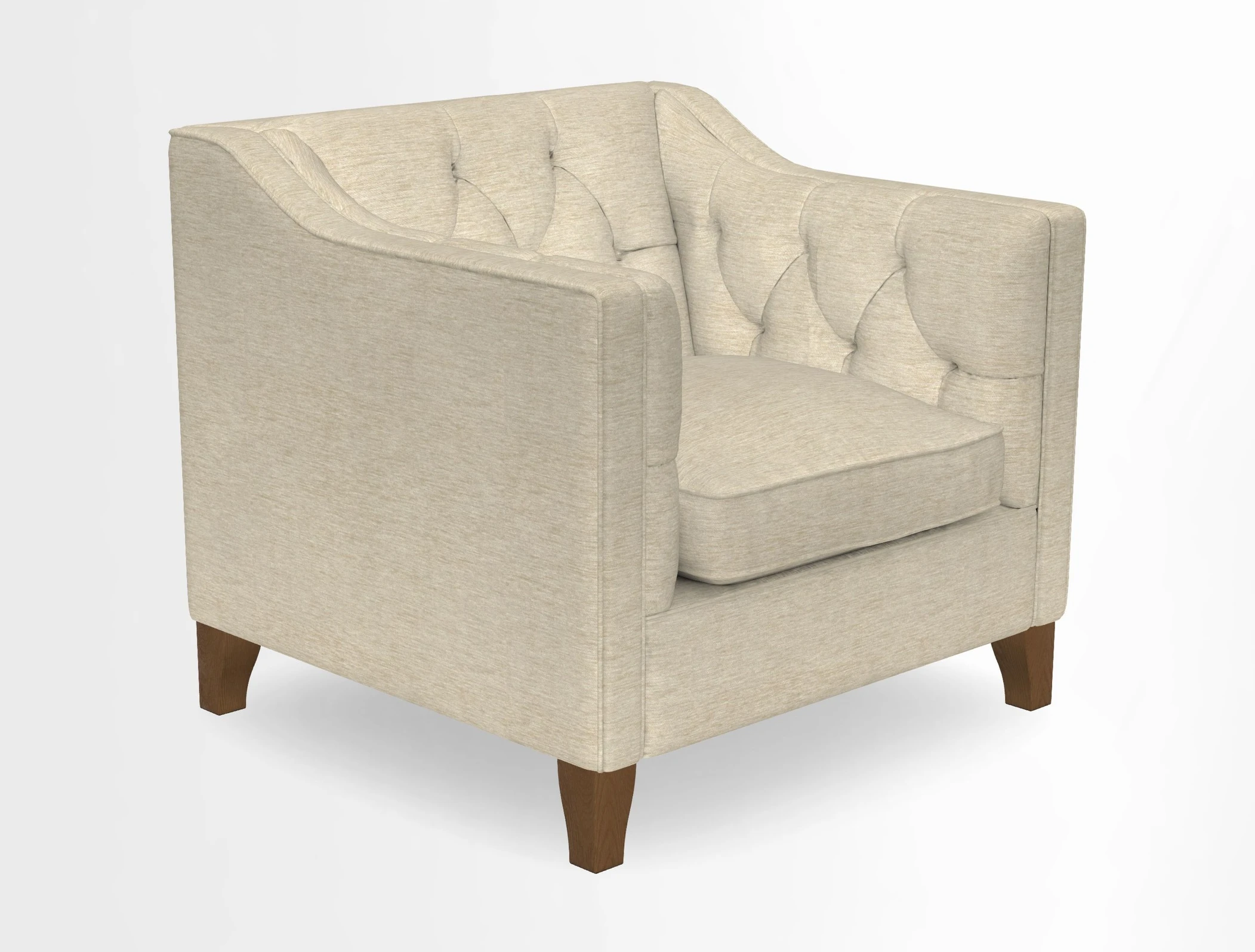 Haresfield Dipped Arm Chair in Two Tone Plain Biscuit