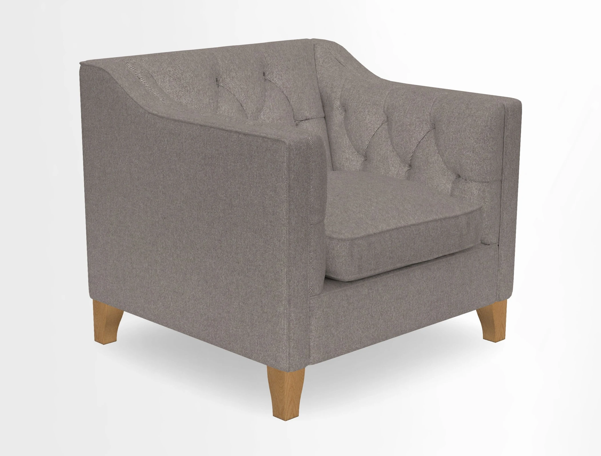 Haresfield Dipped Arm Chair in Two Tone Plain Biscuit