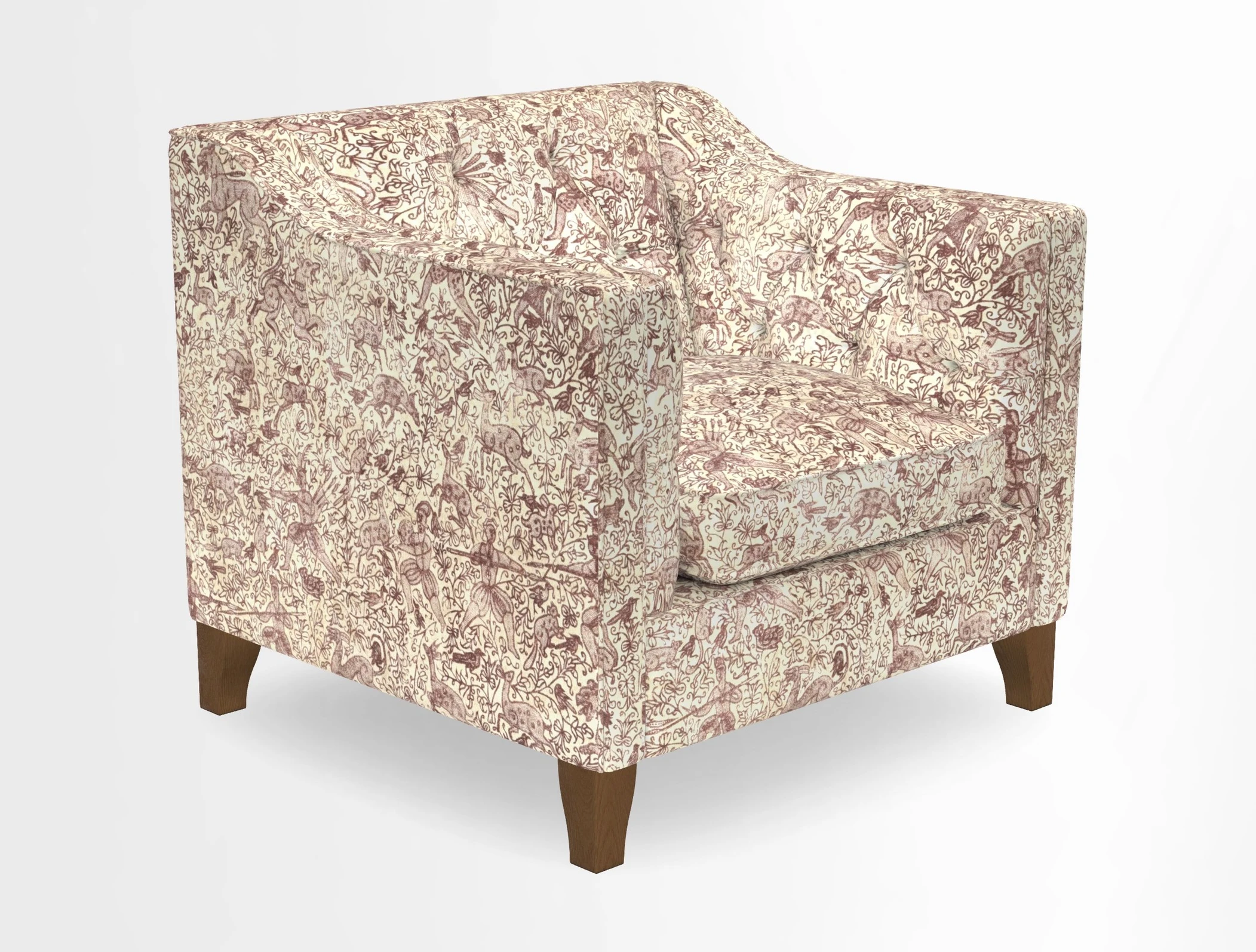 Haresfield Dipped Arm Chair in Two Tone Plain Biscuit