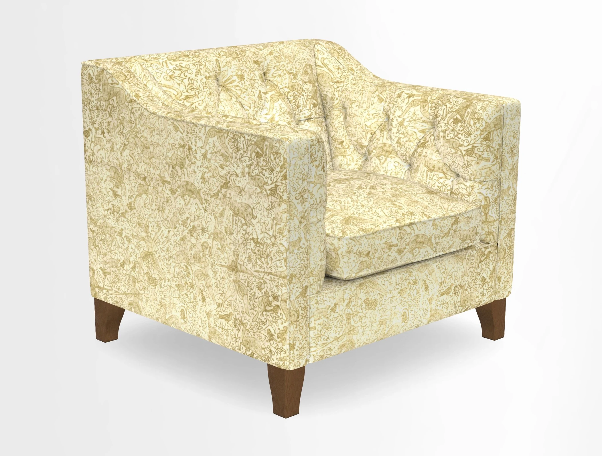 Haresfield Dipped Arm Chair in Two Tone Plain Biscuit