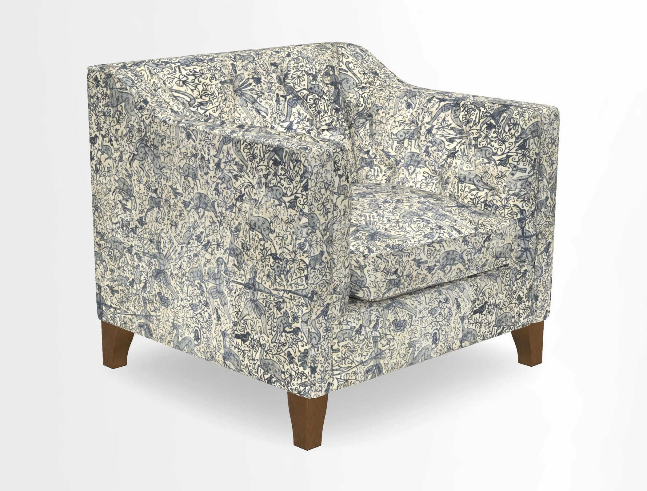 Haresfield Dipped Arm Chair in Two Tone Plain Biscuit
