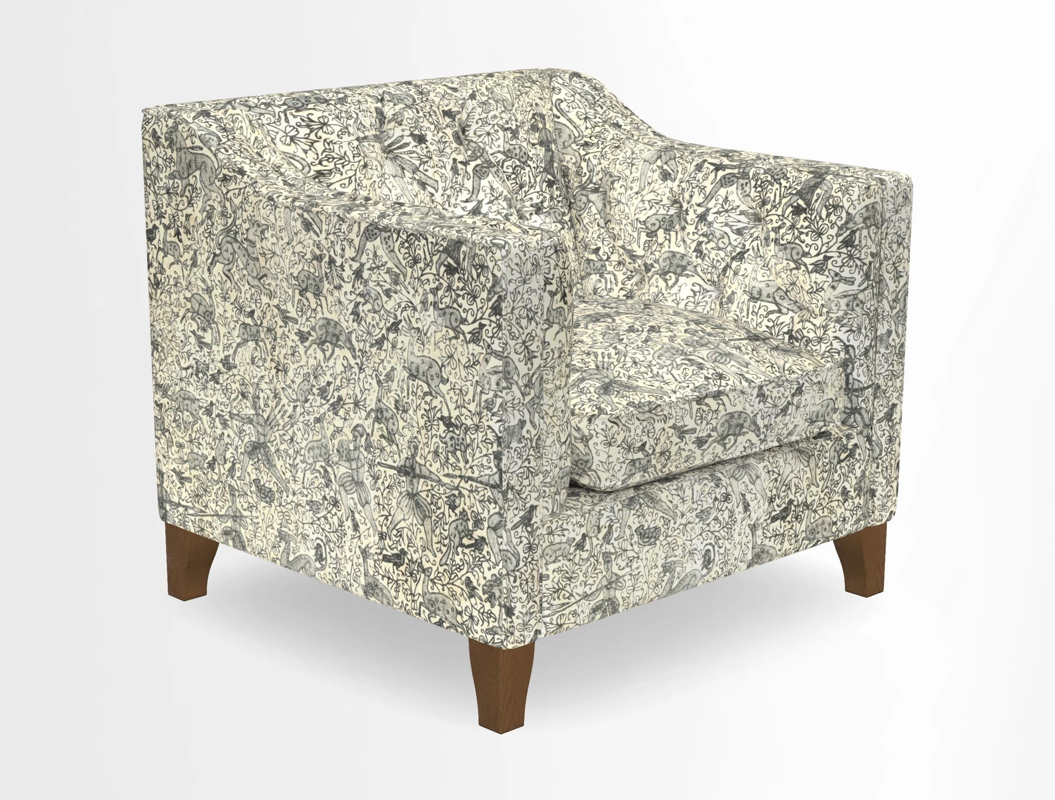 Haresfield Dipped Arm Chair in Two Tone Plain Biscuit