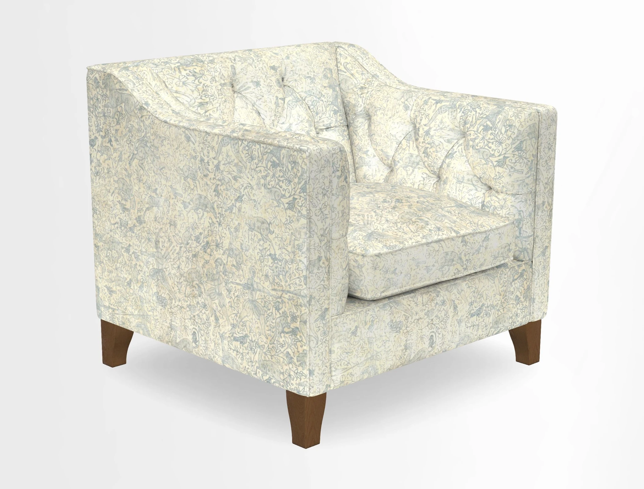 Haresfield Dipped Arm Chair in Two Tone Plain Biscuit