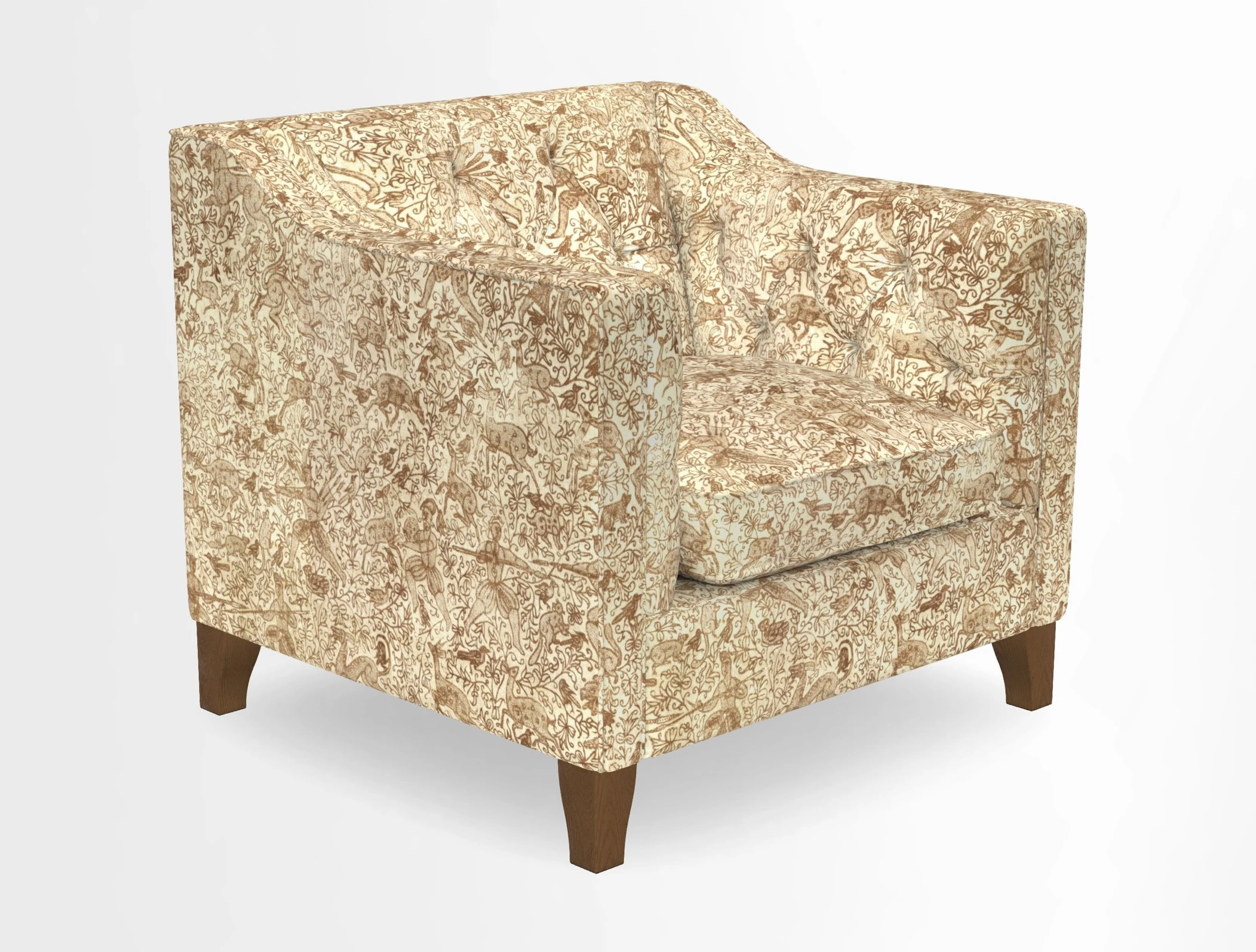 Haresfield Dipped Arm Chair in Two Tone Plain Biscuit