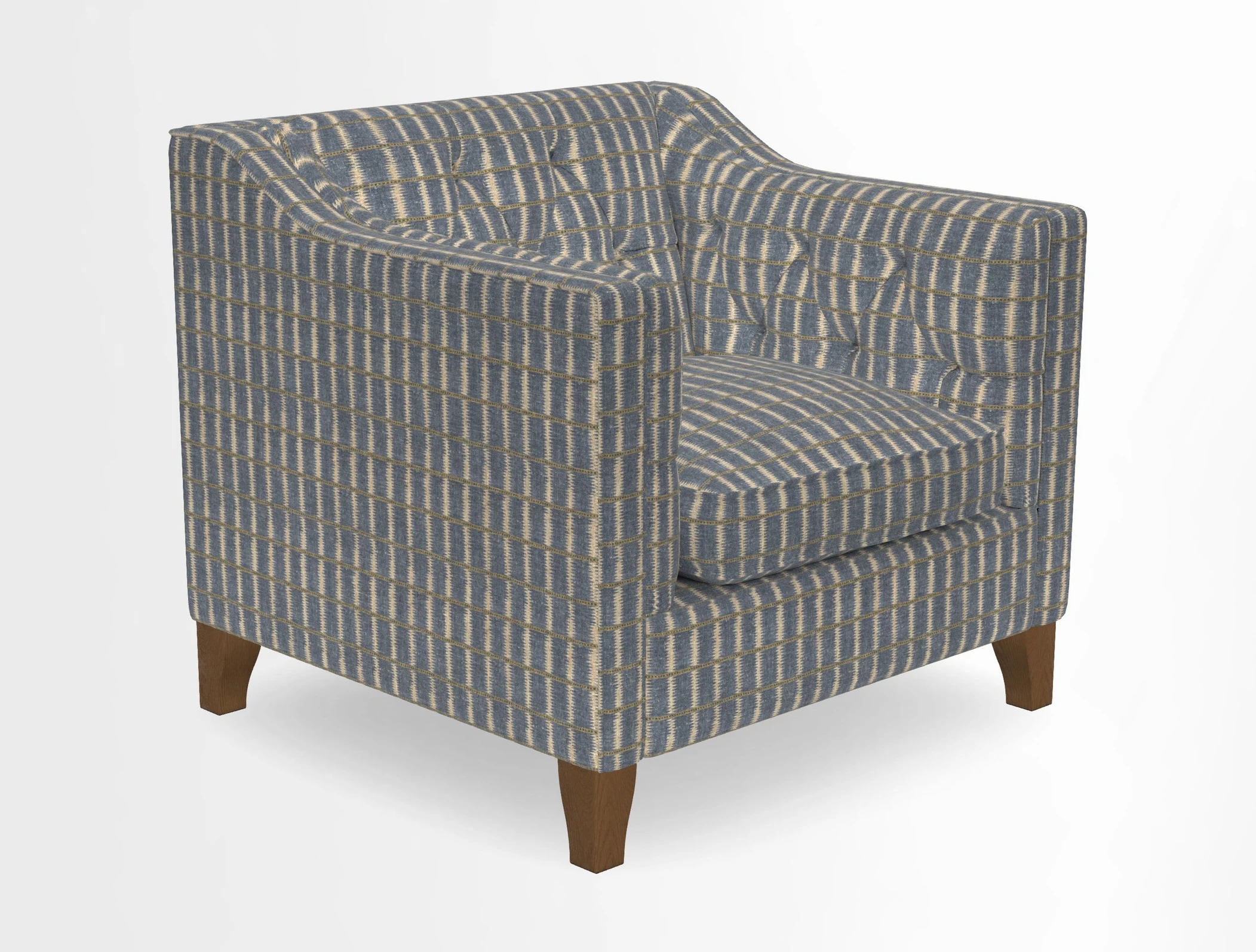 Haresfield Dipped Arm Chair in Two Tone Plain Biscuit