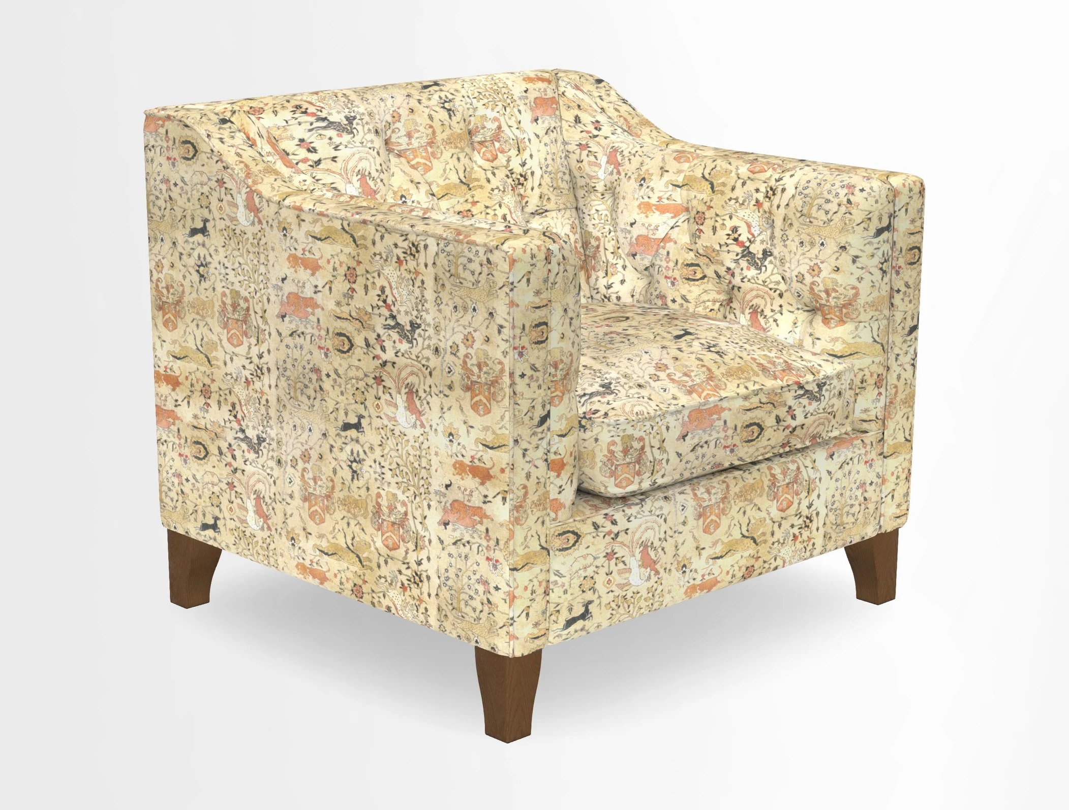 Haresfield Dipped Arm Chair in Two Tone Plain Biscuit