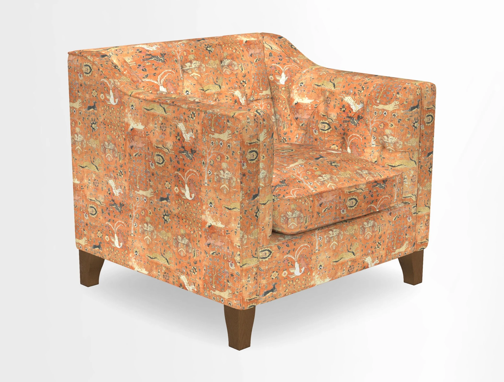 Haresfield Dipped Arm Chair in Two Tone Plain Biscuit