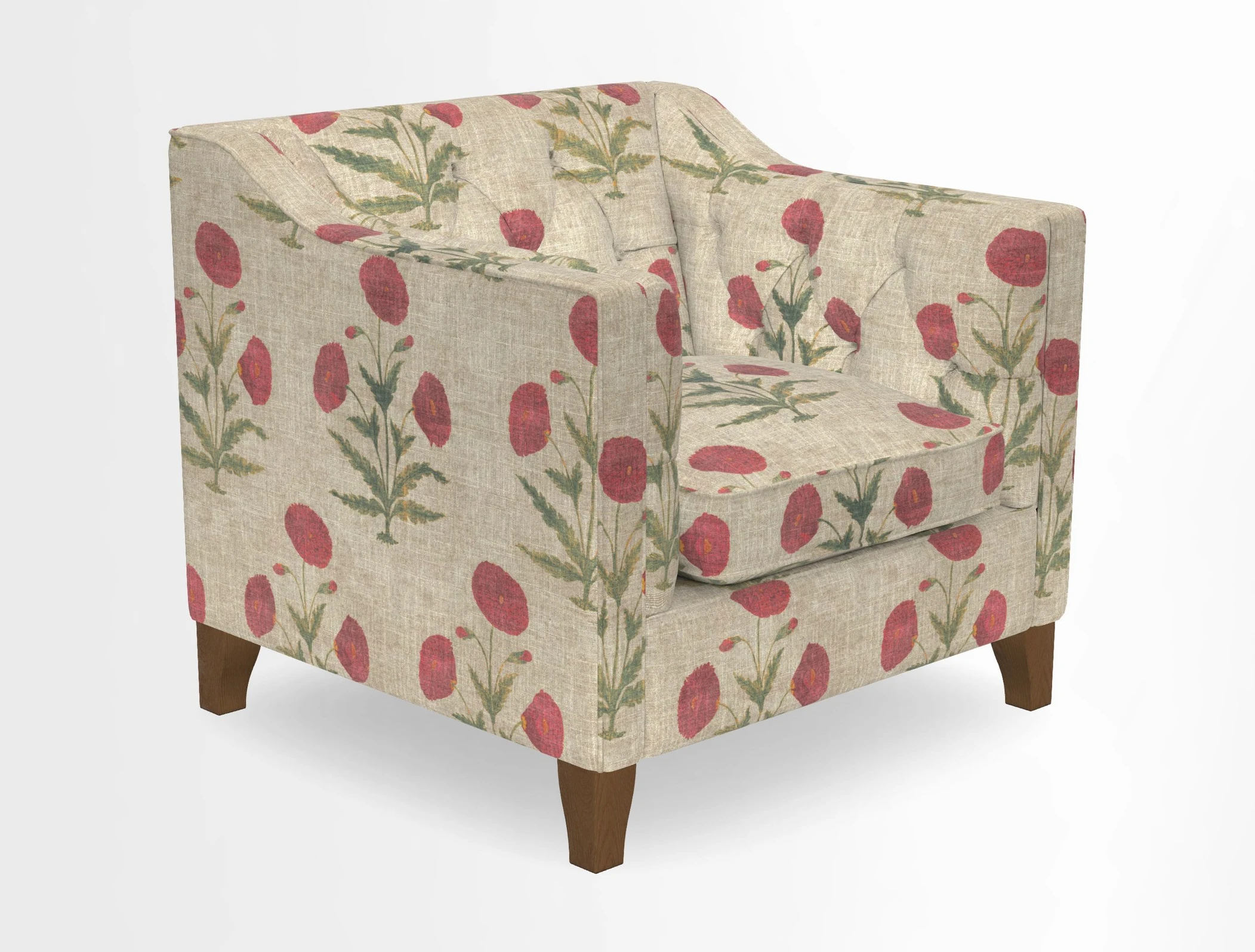 Haresfield Dipped Arm Chair in Two Tone Plain Biscuit