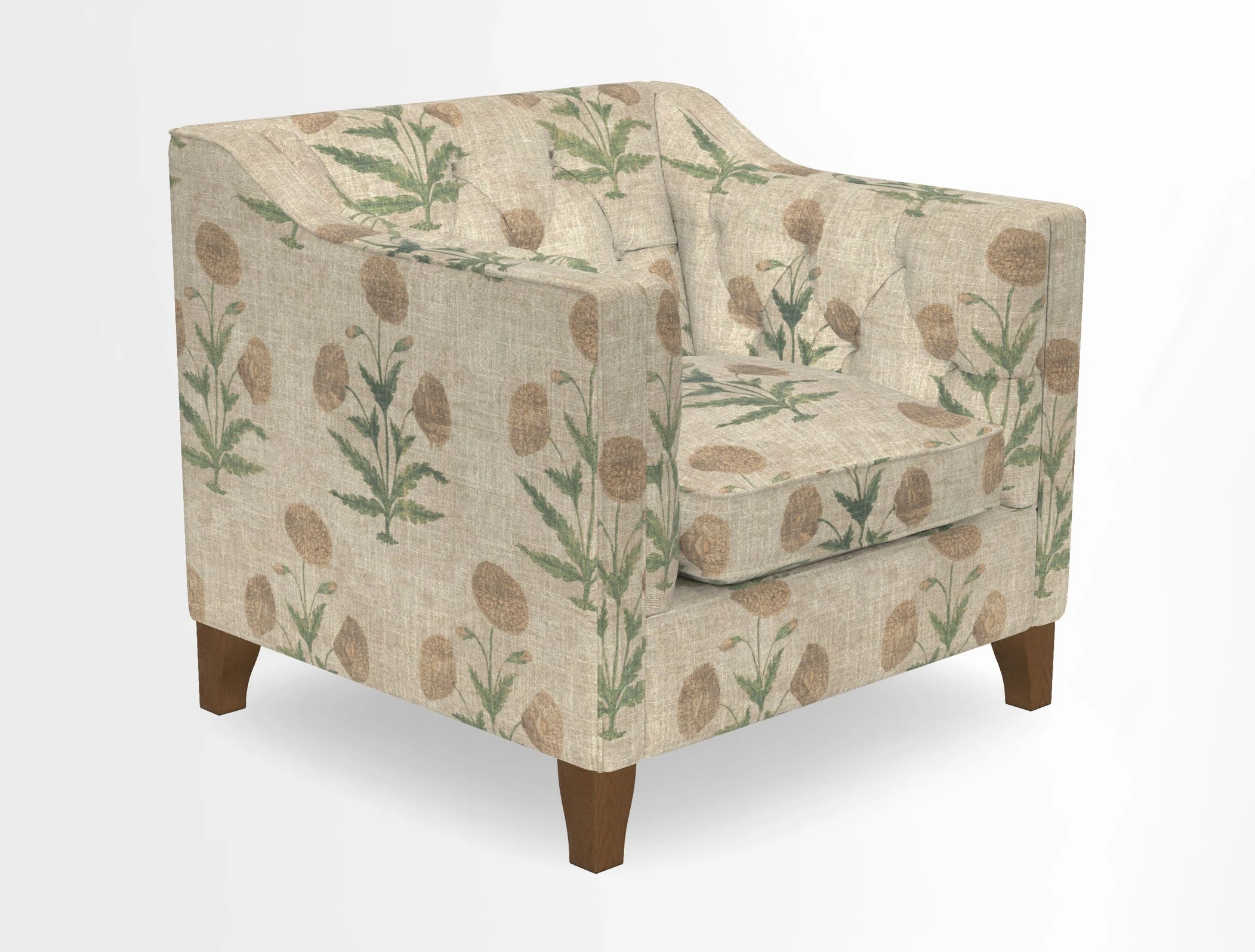 Haresfield Dipped Arm Chair in Two Tone Plain Biscuit