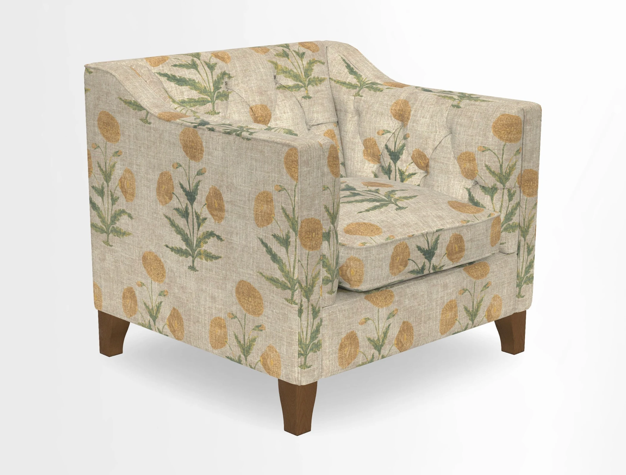 Haresfield Dipped Arm Chair in Two Tone Plain Biscuit