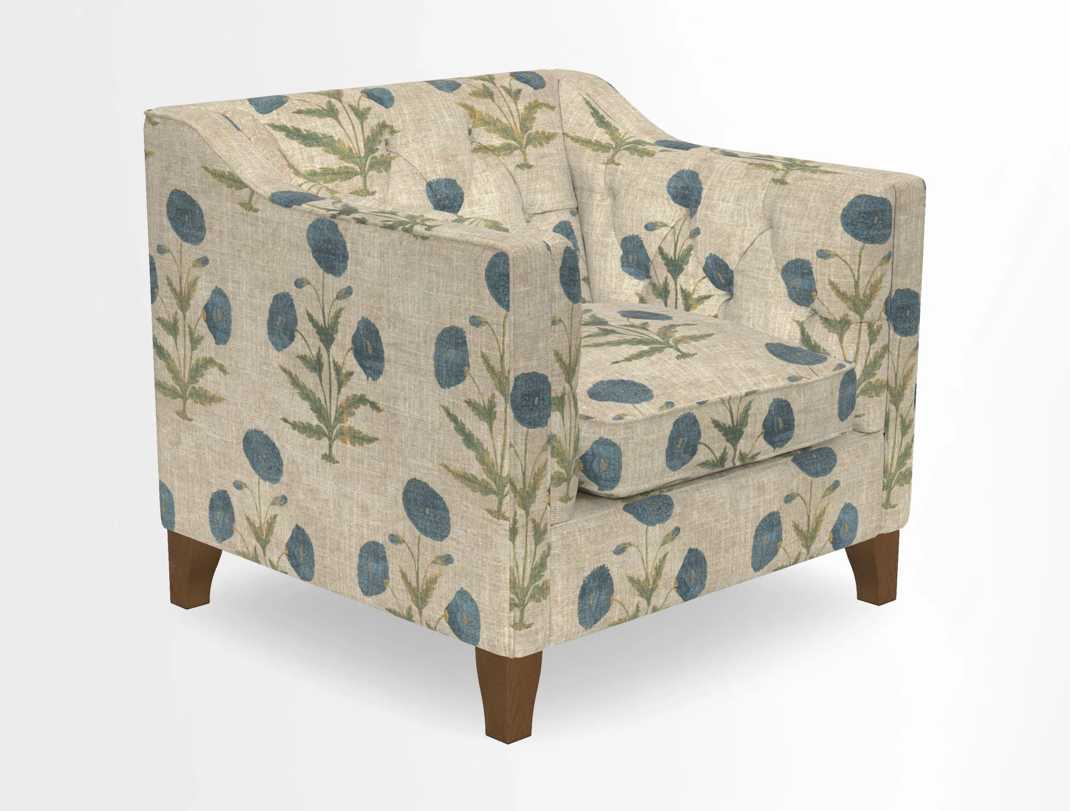 Haresfield Dipped Arm Chair in Two Tone Plain Biscuit