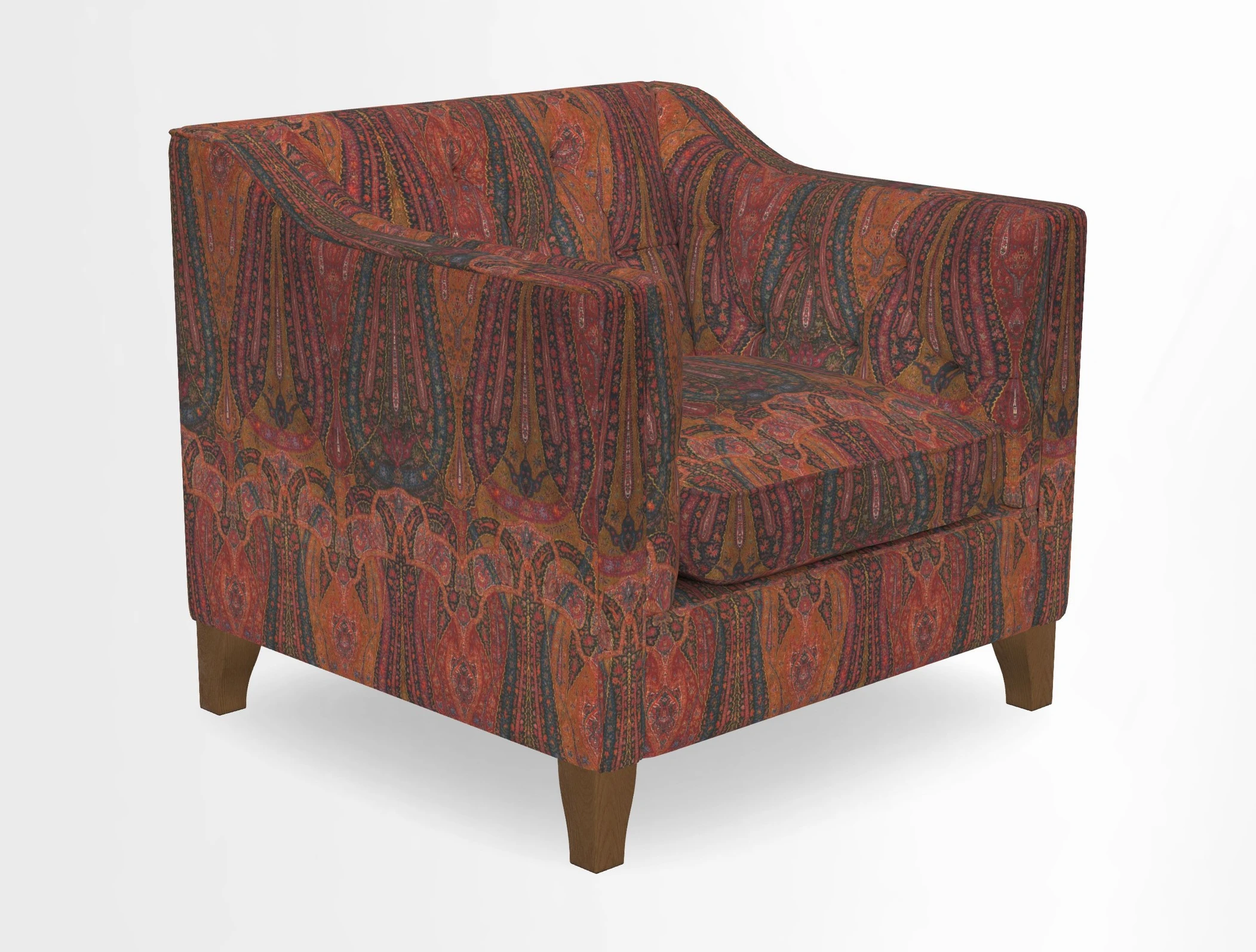 Haresfield Dipped Arm Chair in Two Tone Plain Biscuit