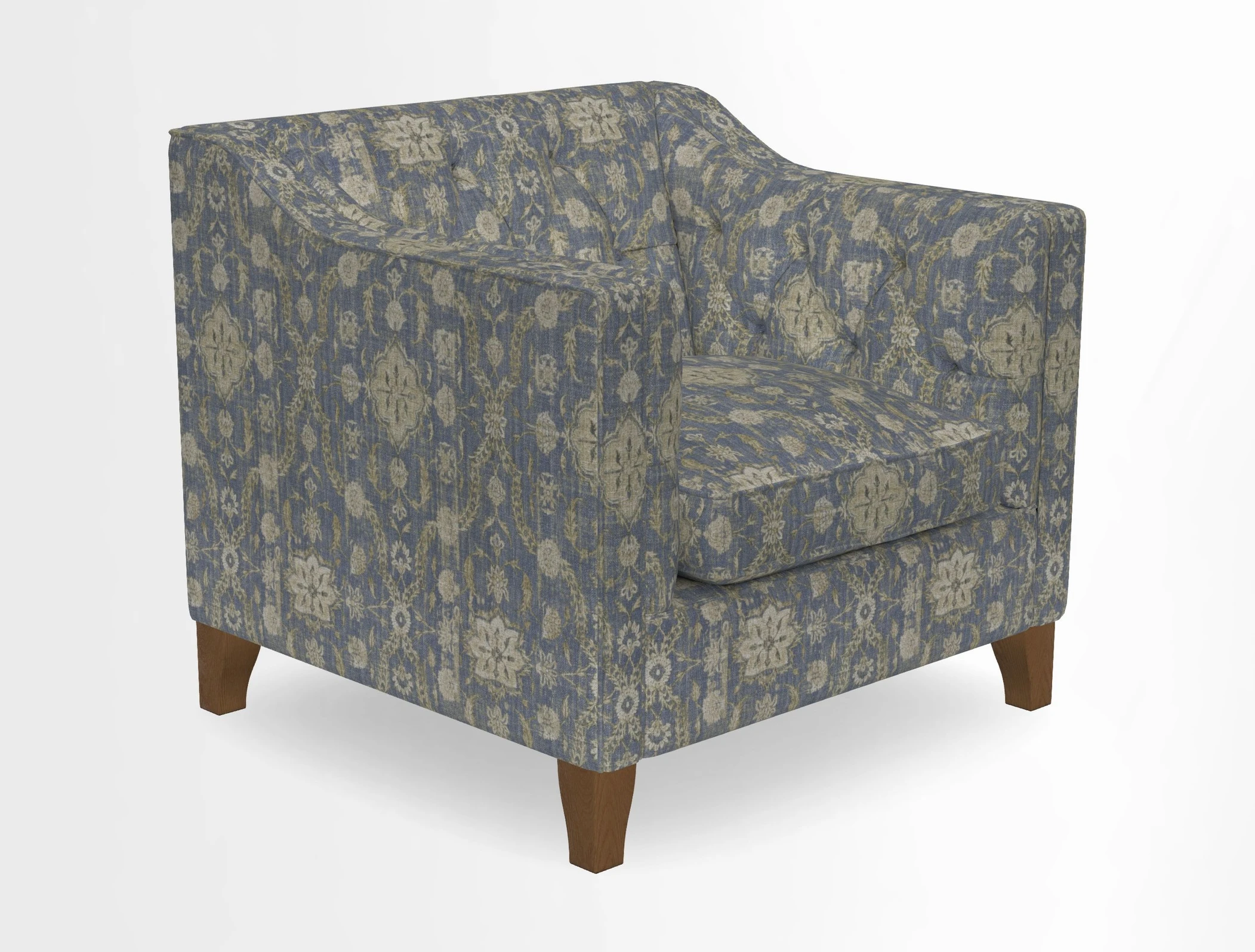 Haresfield Dipped Arm Chair in Two Tone Plain Biscuit