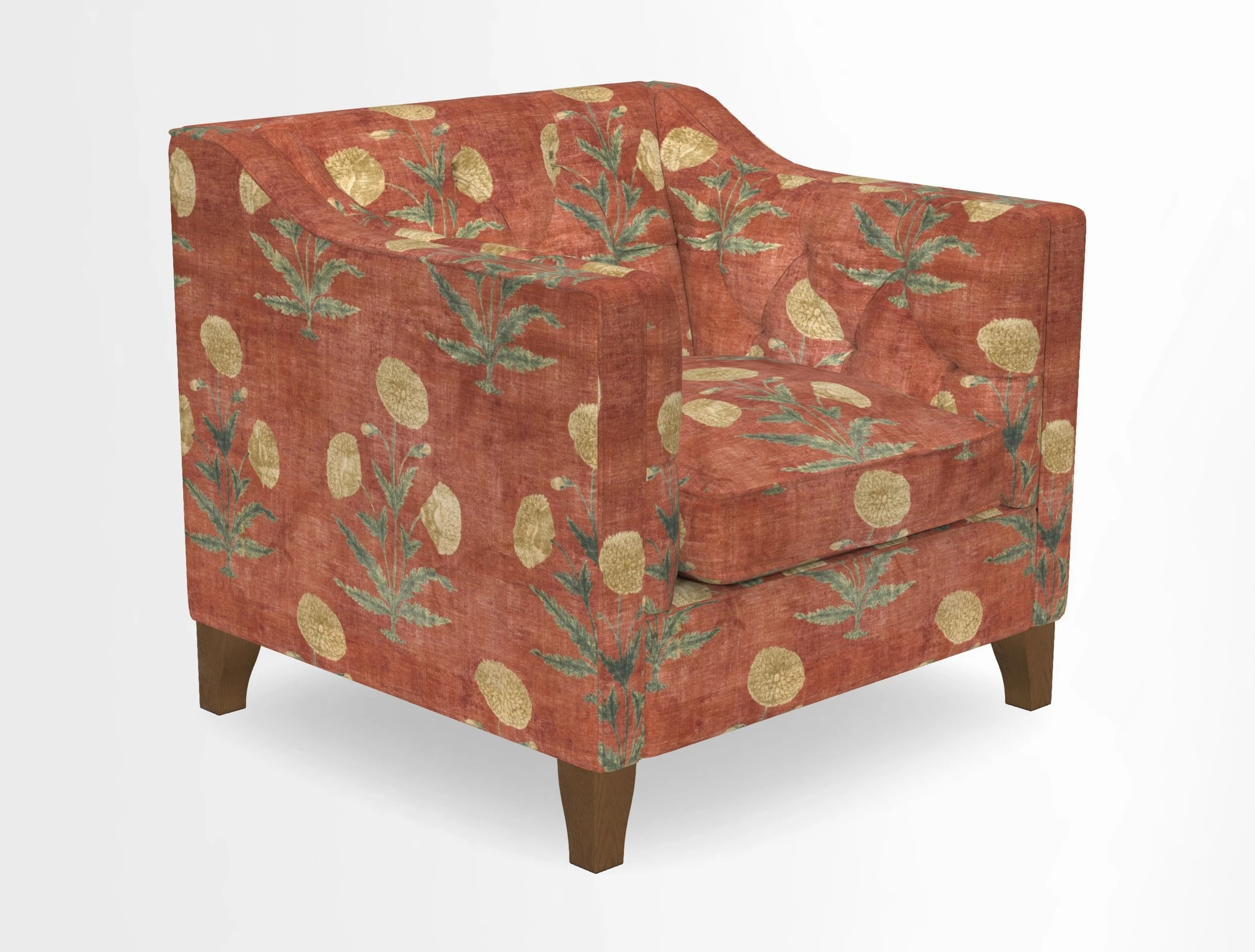 Haresfield Dipped Arm Chair in Two Tone Plain Biscuit
