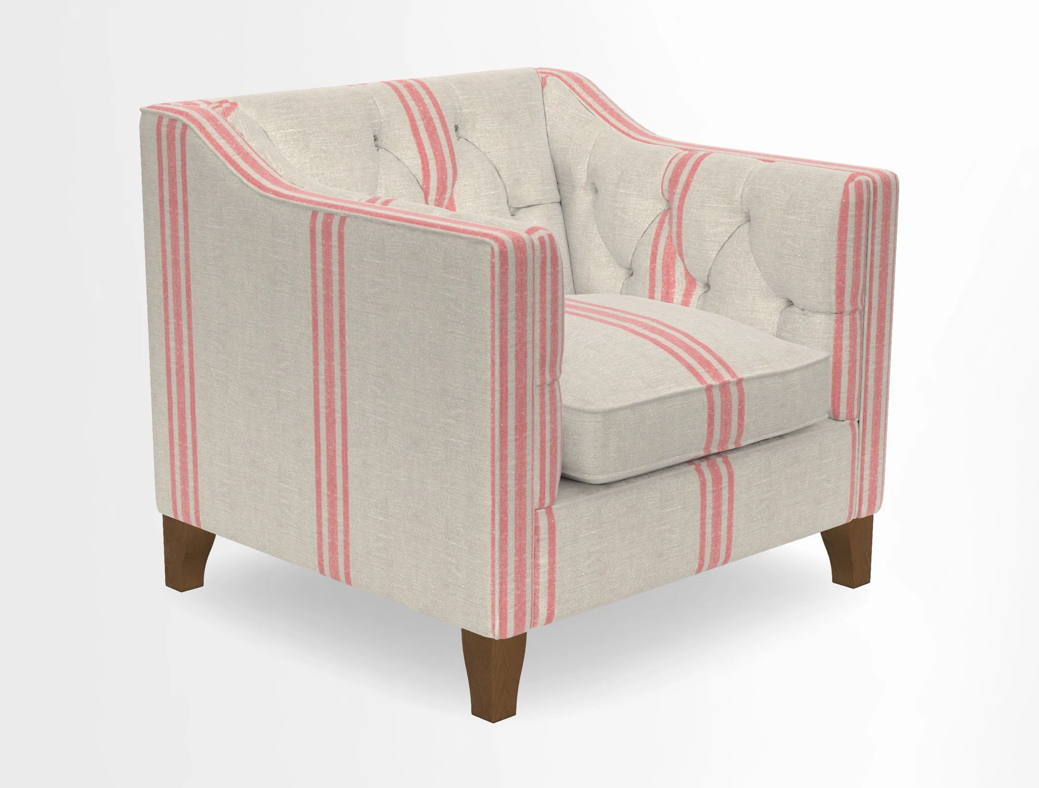 Haresfield Dipped Arm Chair in Two Tone Plain Biscuit