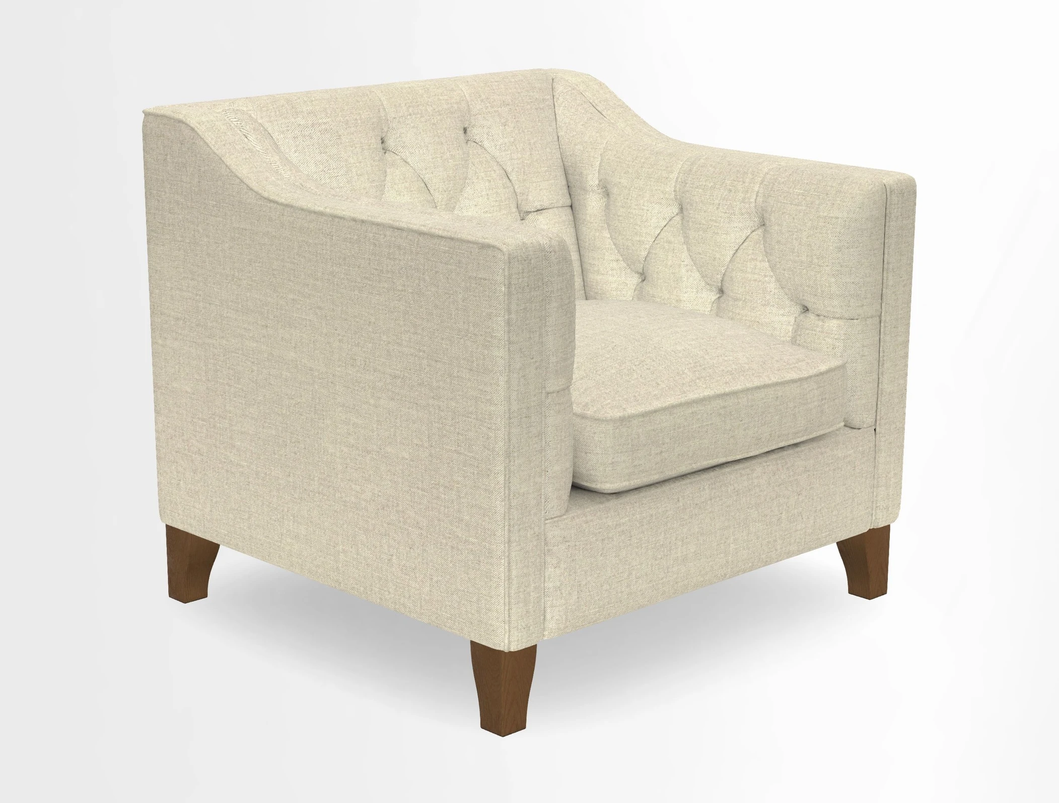 Haresfield Dipped Arm Chair in Two Tone Plain Biscuit