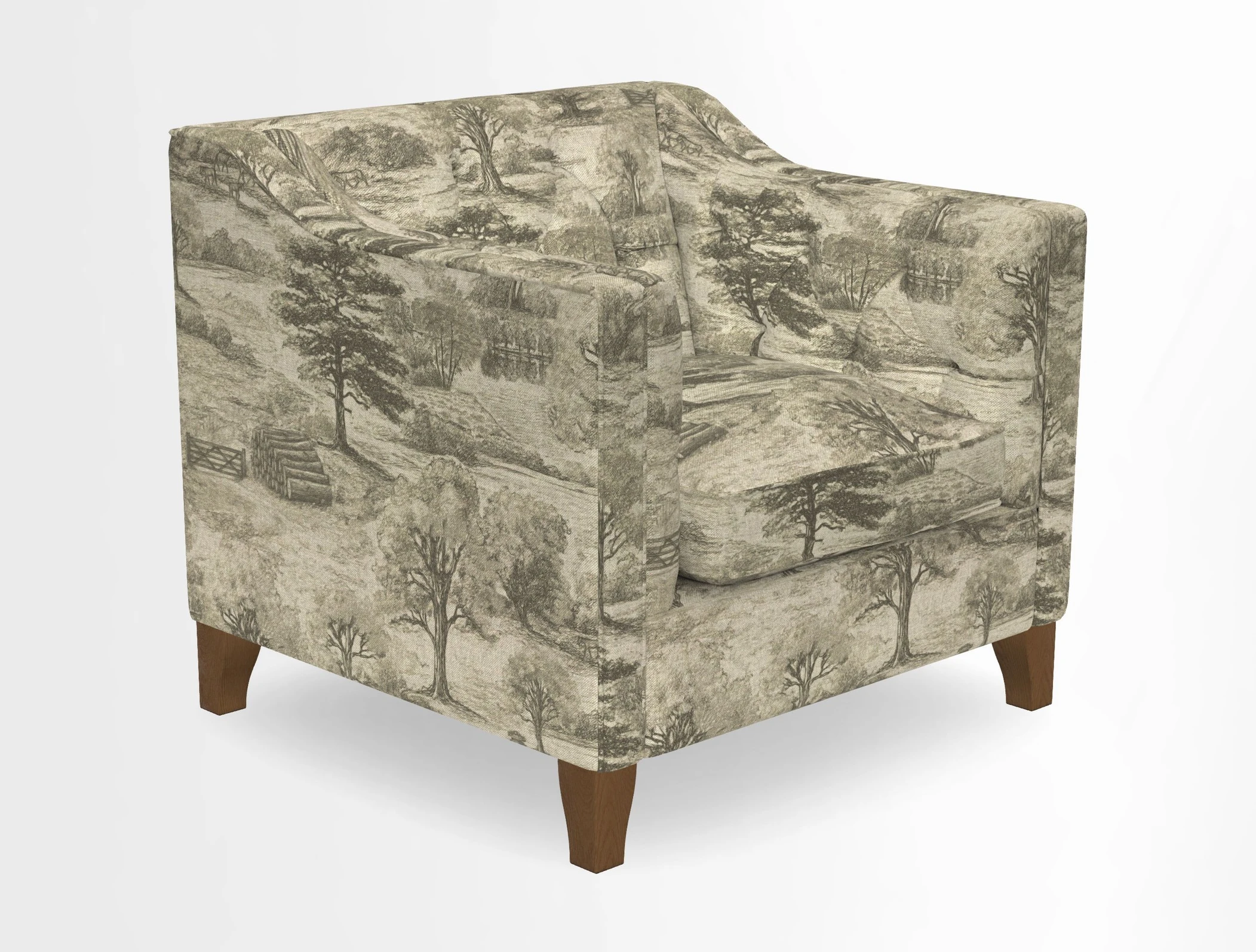 Haresfield Dipped Arm Chair in Two Tone Plain Biscuit