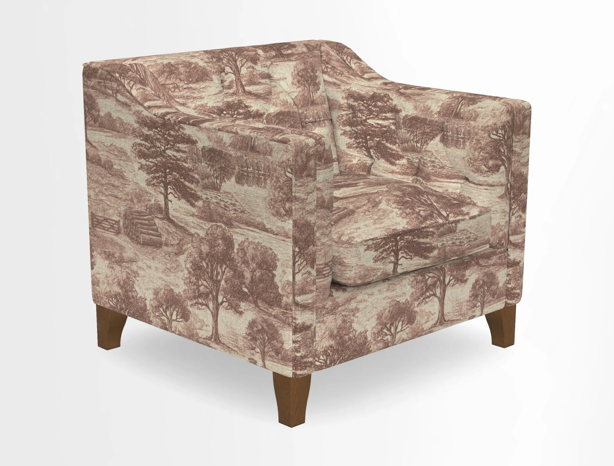 Haresfield Dipped Arm Chair in Two Tone Plain Biscuit