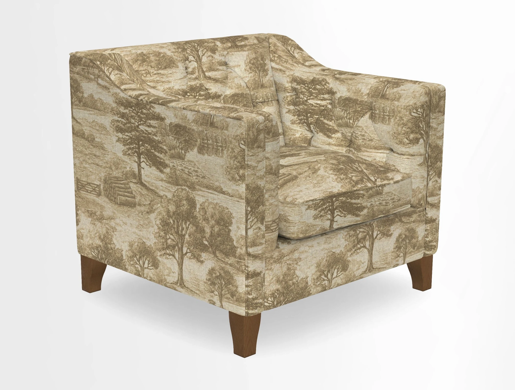 Haresfield Dipped Arm Chair in Two Tone Plain Biscuit