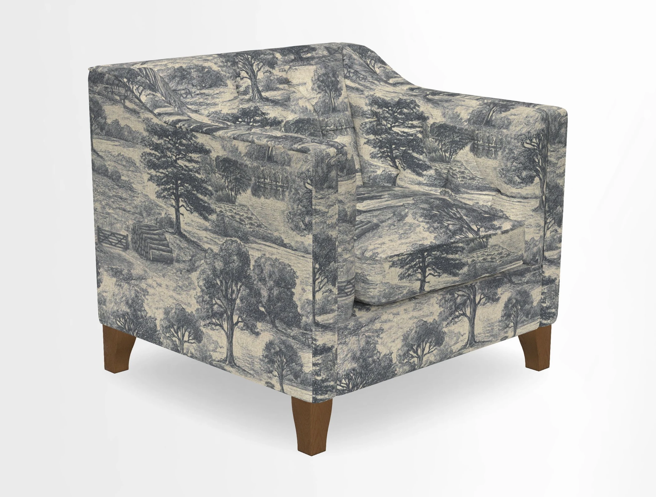 Haresfield Dipped Arm Chair in Two Tone Plain Biscuit