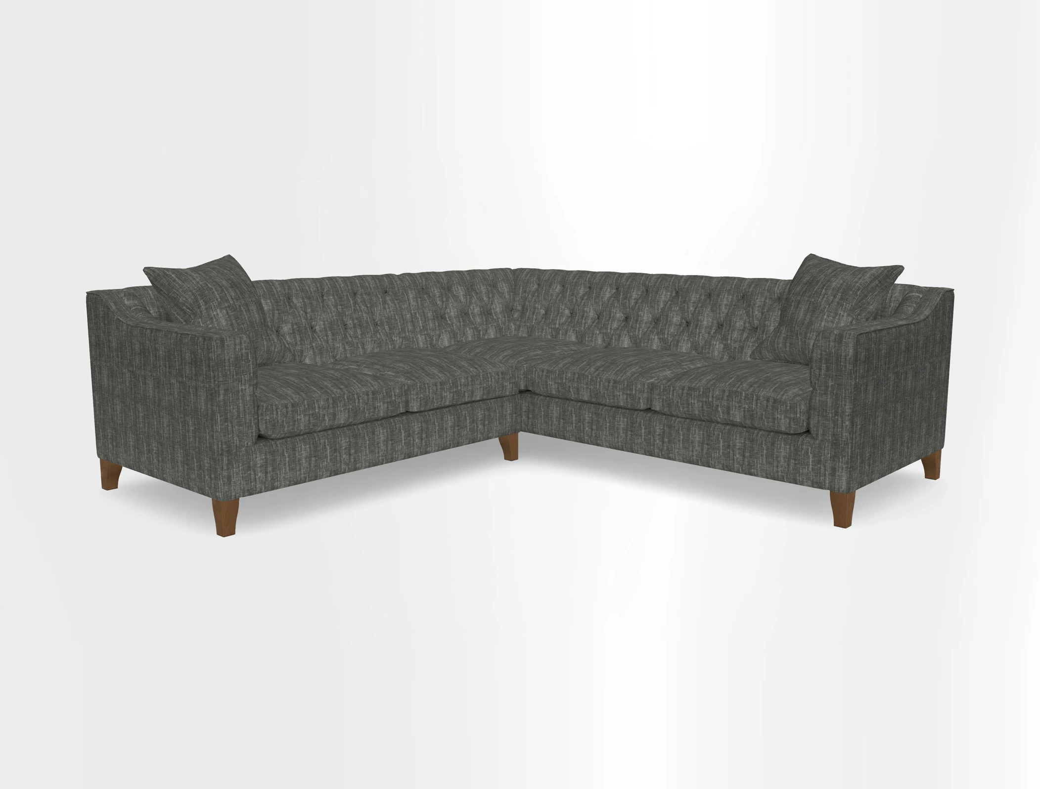 Haresfield Dipped Arm Corner Group LHF & RHF in Two Tone Plain Biscuit