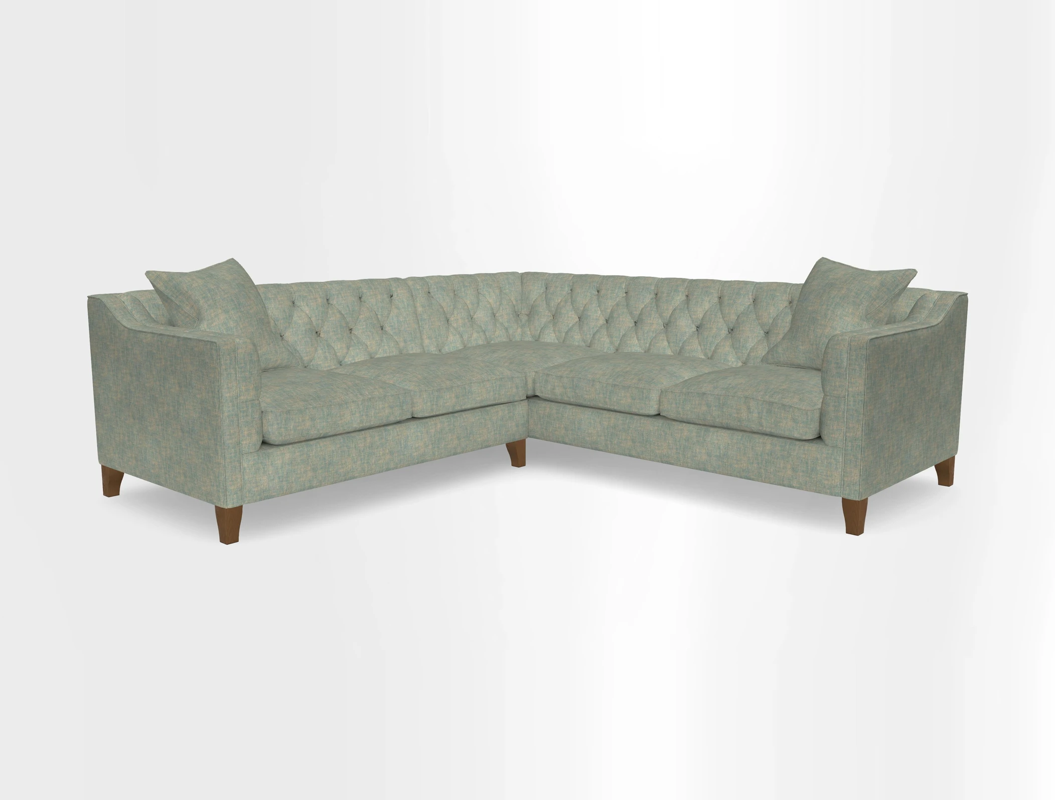 Haresfield Dipped Arm Corner Group LHF & RHF in Two Tone Plain Biscuit