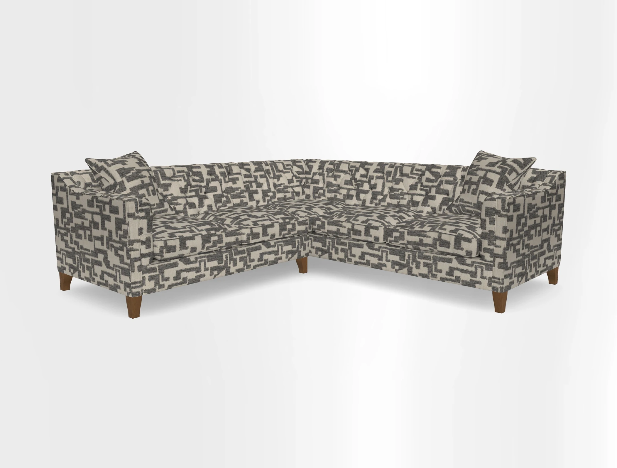 Haresfield Dipped Arm Corner Group LHF & RHF in Two Tone Plain Biscuit