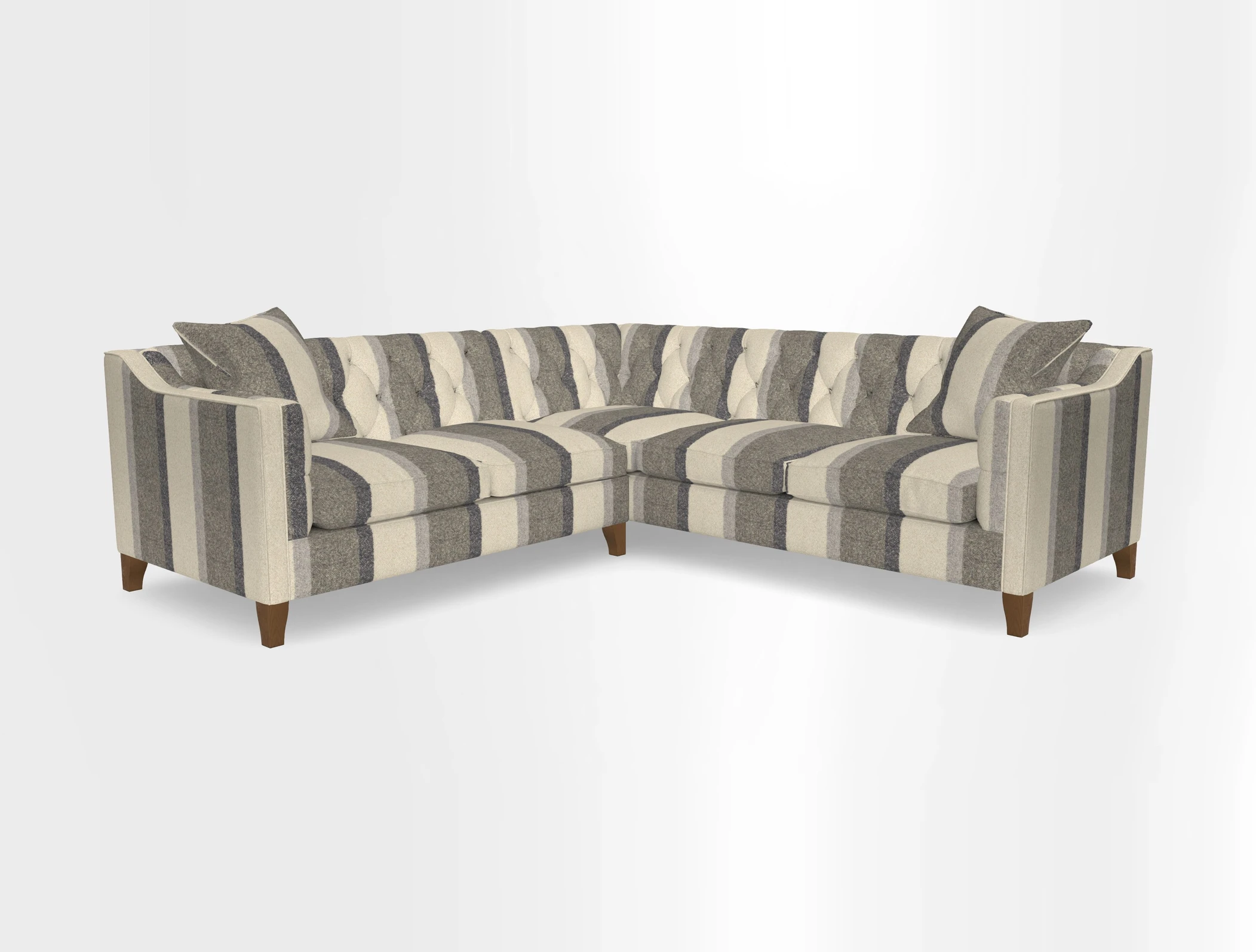 Haresfield Dipped Arm Corner Group LHF & RHF in Two Tone Plain Biscuit