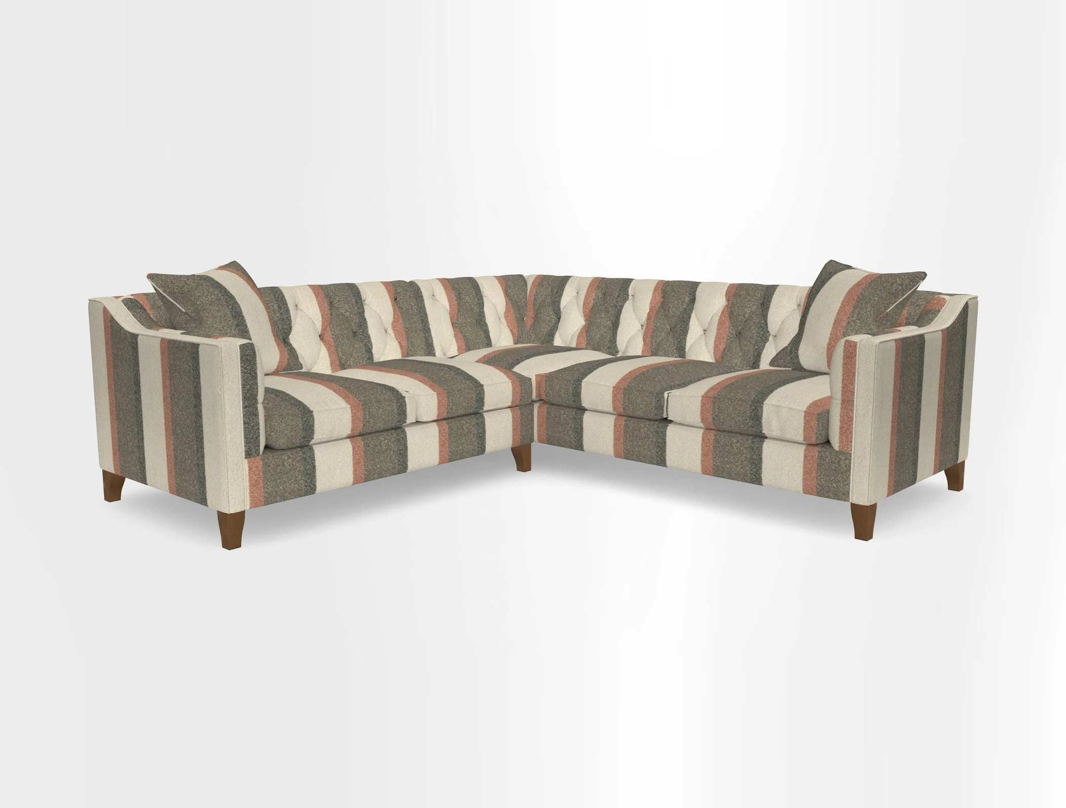 Haresfield Dipped Arm Corner Group LHF & RHF in Two Tone Plain Biscuit