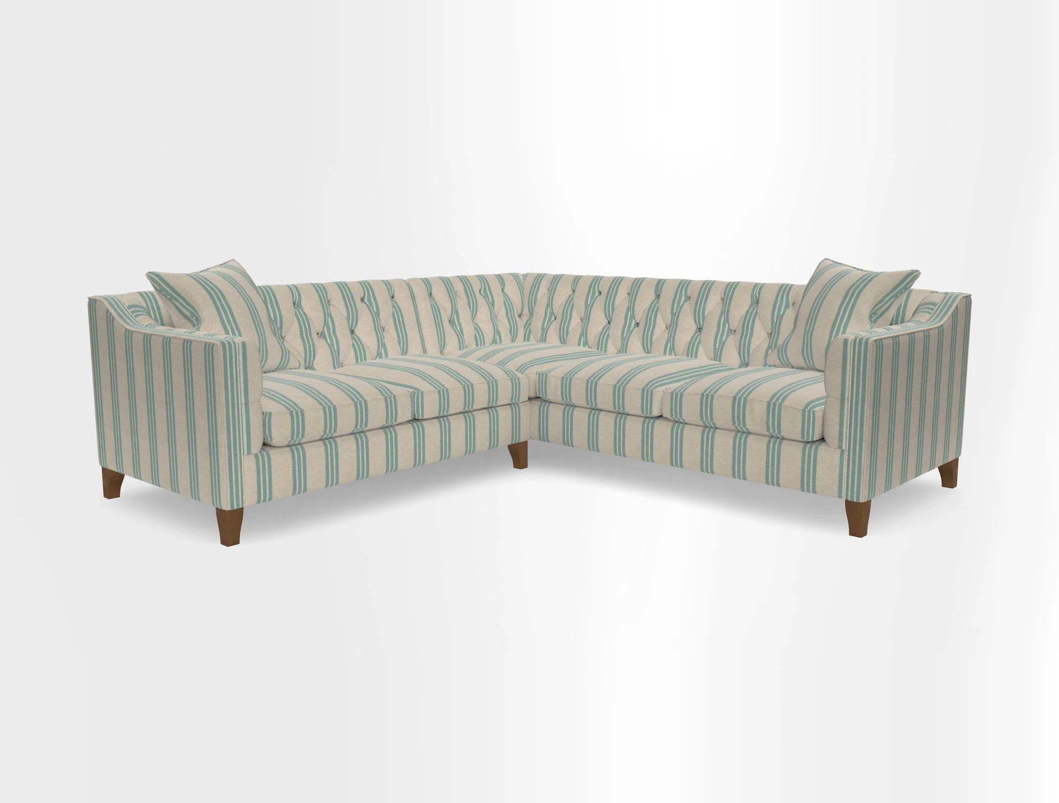 Haresfield Dipped Arm Corner Group LHF & RHF in Two Tone Plain Biscuit
