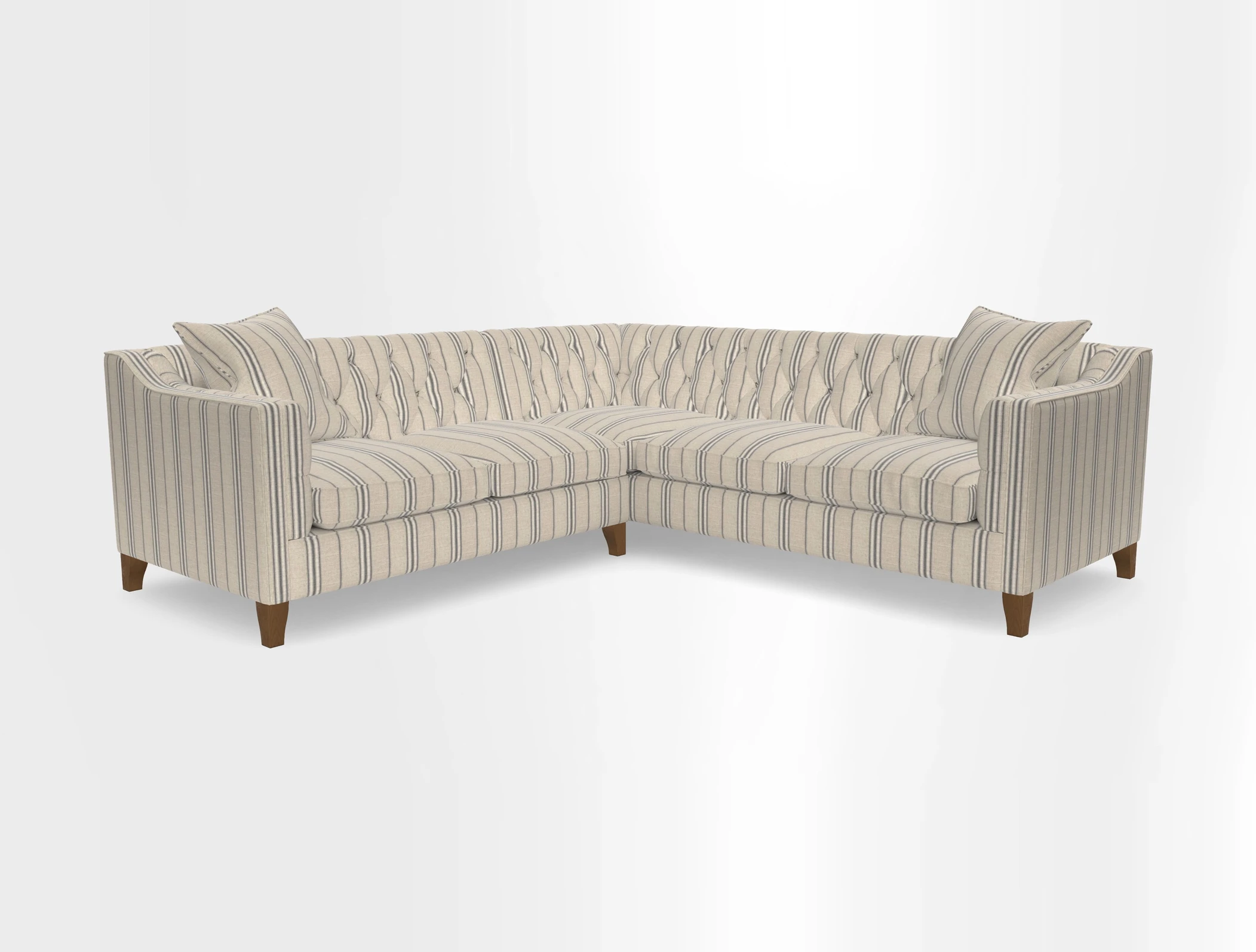 Haresfield Dipped Arm Corner Group LHF & RHF in Two Tone Plain Biscuit